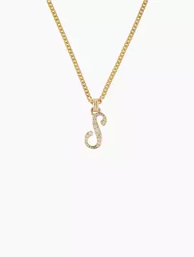 La Firma Necklace - Large Single Initial S