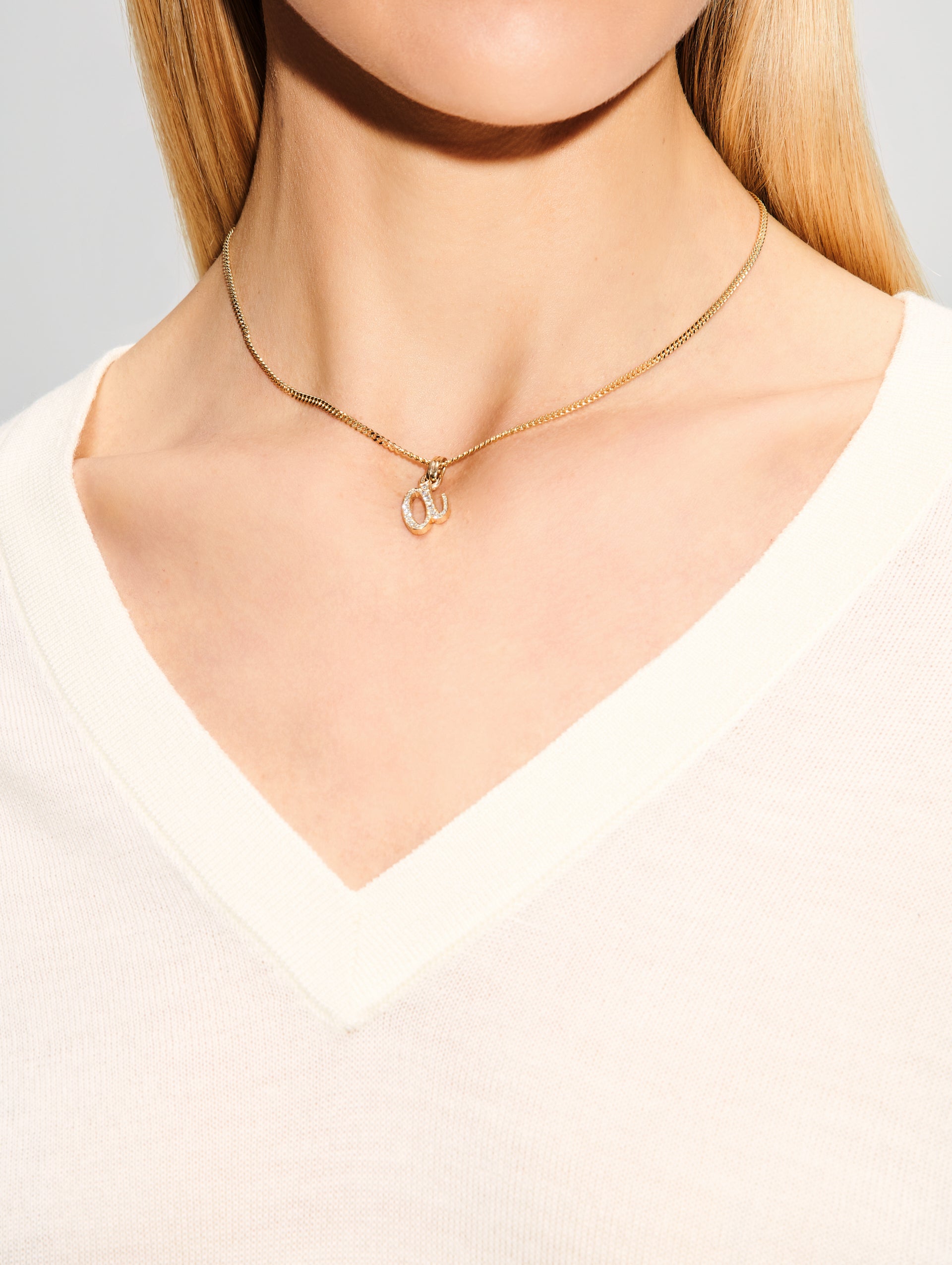 La Firma Necklace - Small Initial - Google SEO result: Shop the La Firma Necklace: Small Single Initial Option