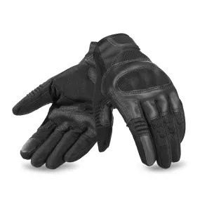 Leather and Mesh Motorcycle Gloves JIA028