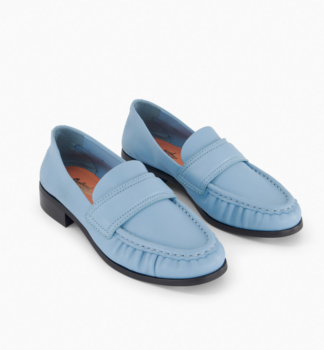 Leather Loafer in Cornflower Blue