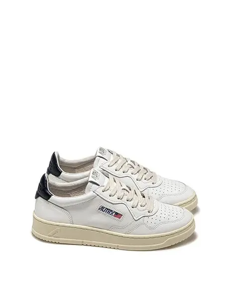 Low Leather Trainers White / Space - Autry Medalist