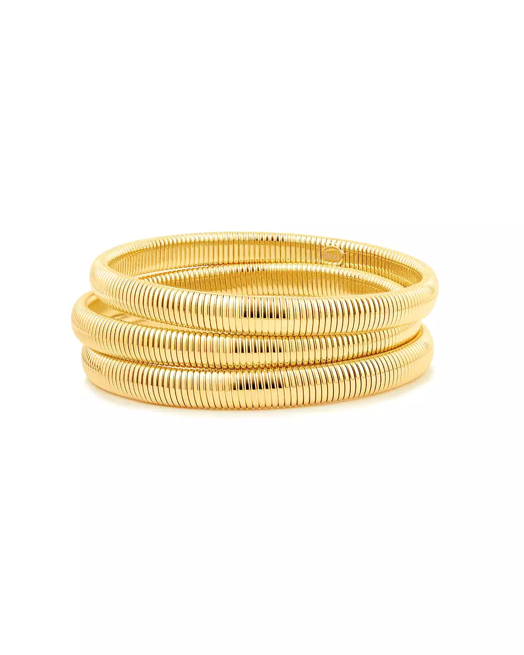 Luv AJ Mini Flex Snake Chain Bracelet - Set of 3 (7mm Wide) - Gold