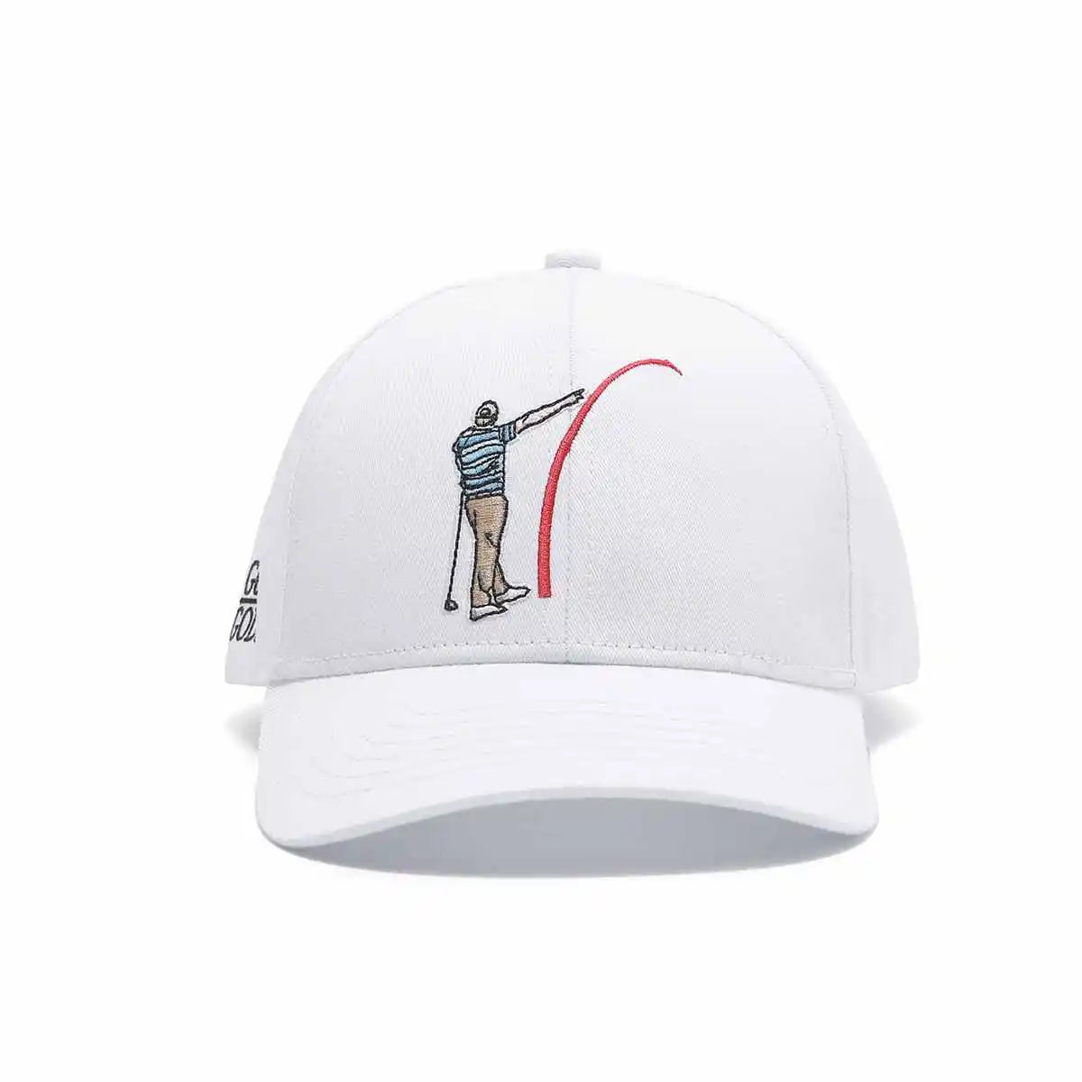 Mad Slicer White SnapBack Golf Hat - Curved Brim: Golf Hat, Curved Brim, White Hat, SnapBack Hat, Mad Slicer