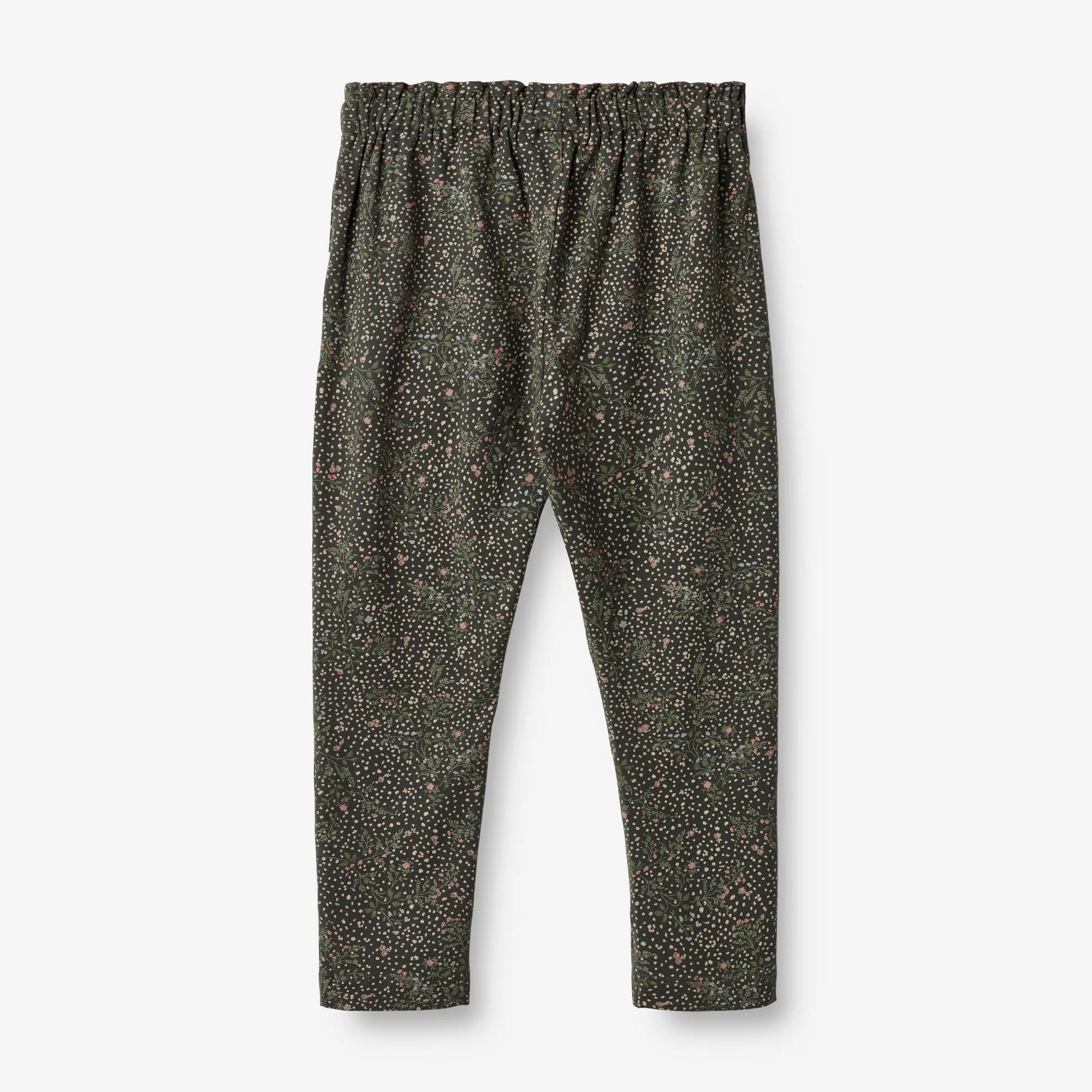 Malika Black Coal Small Flowers Soft Pants