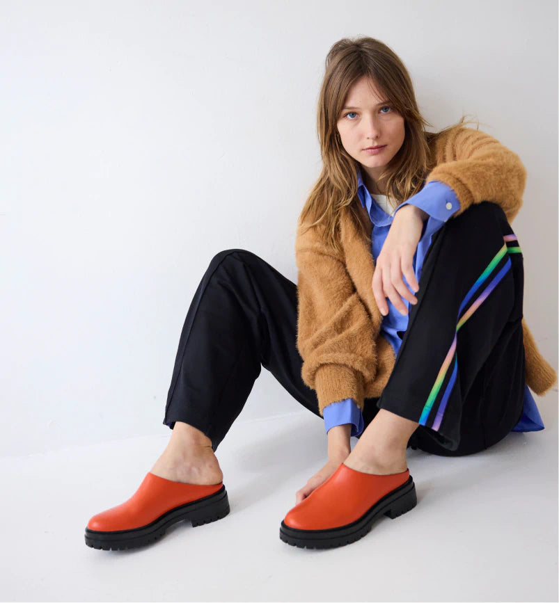 Mango Delphine Leather Clog