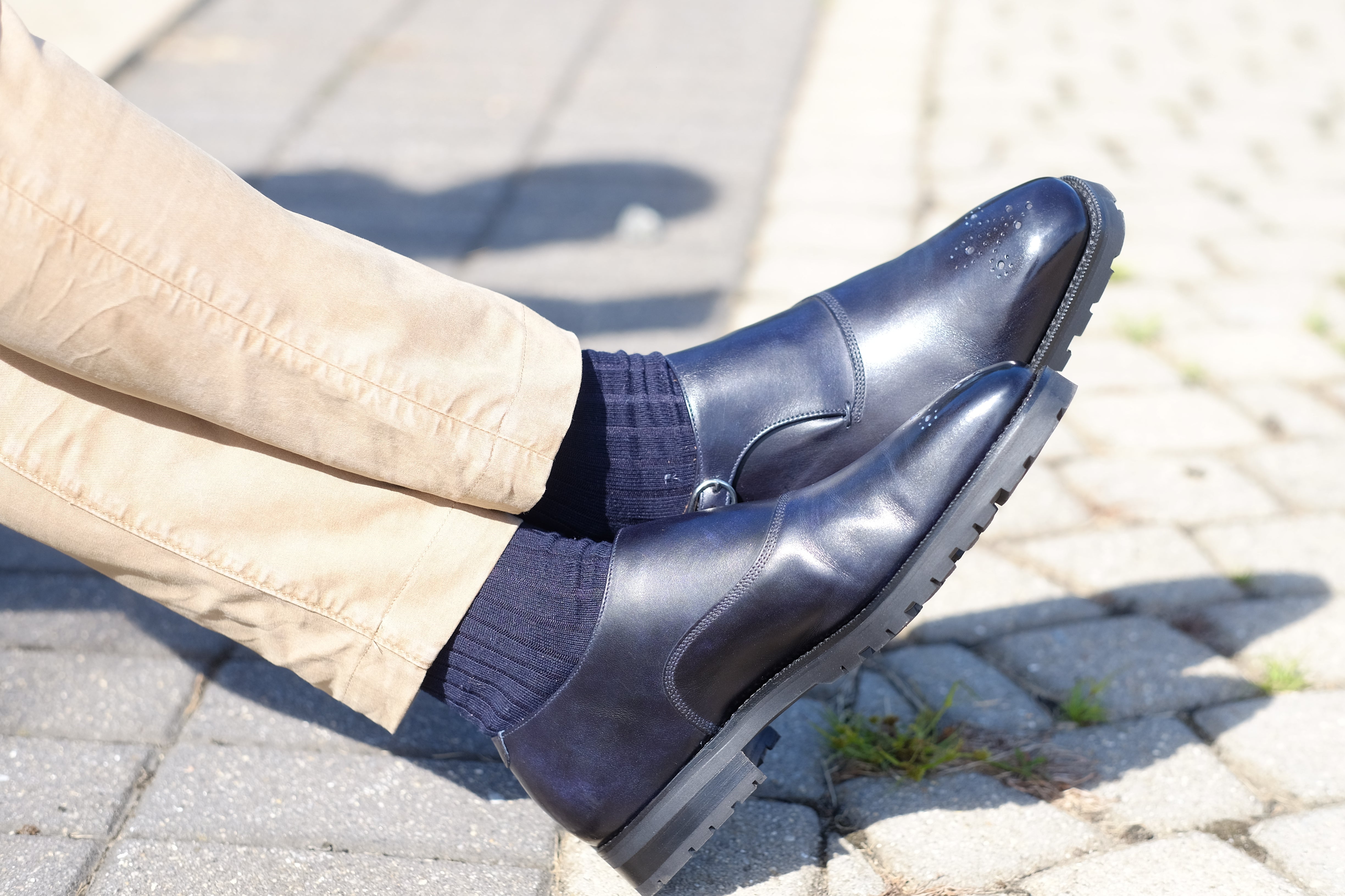 Martel - Navy Museum Calf: High-Quality Navy Museum Calf Leather Shoes for Distinguished Gentlemen.