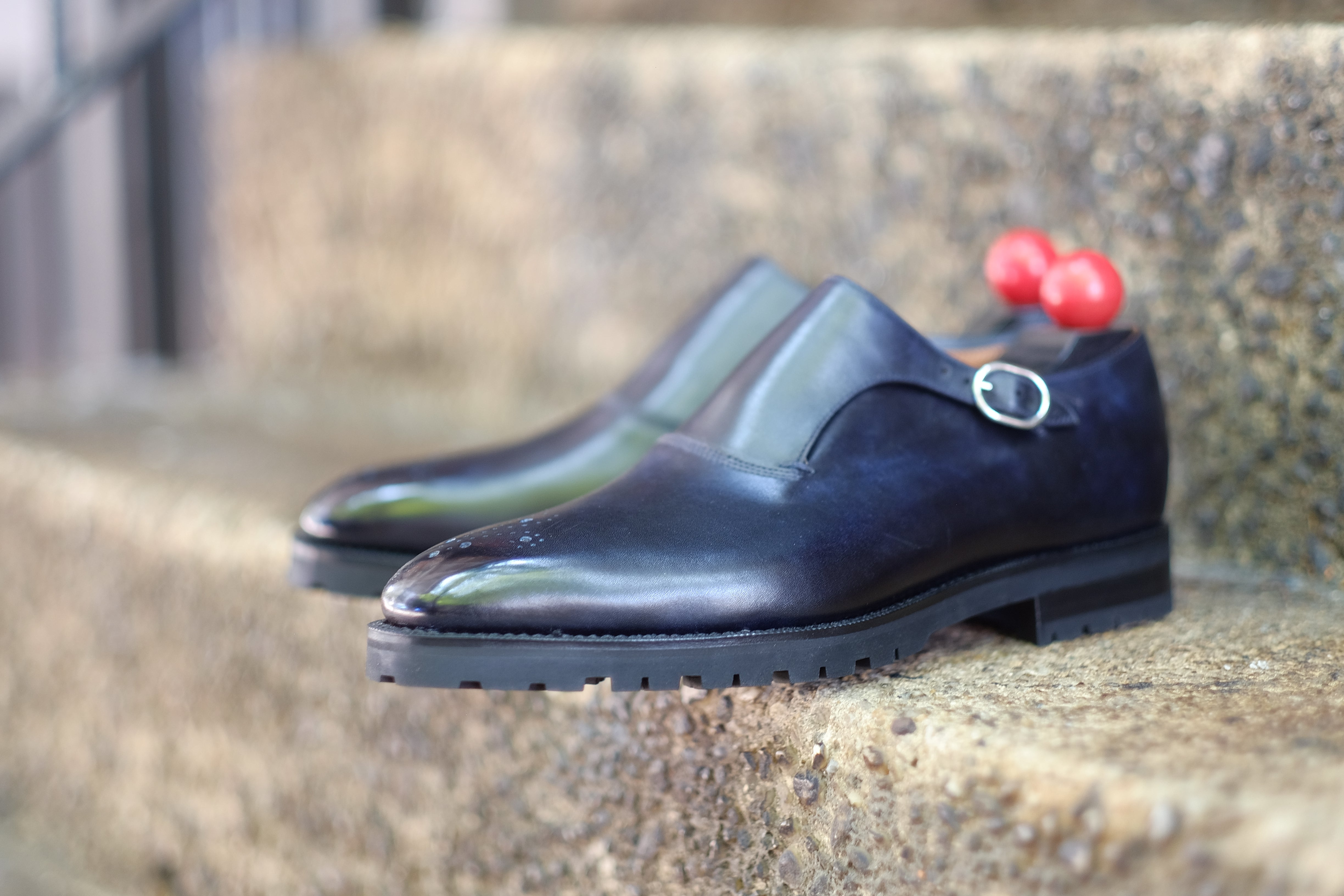 Martel - Navy Museum Calf: High-Quality Navy Museum Calf Leather Shoes for Distinguished Gentlemen.