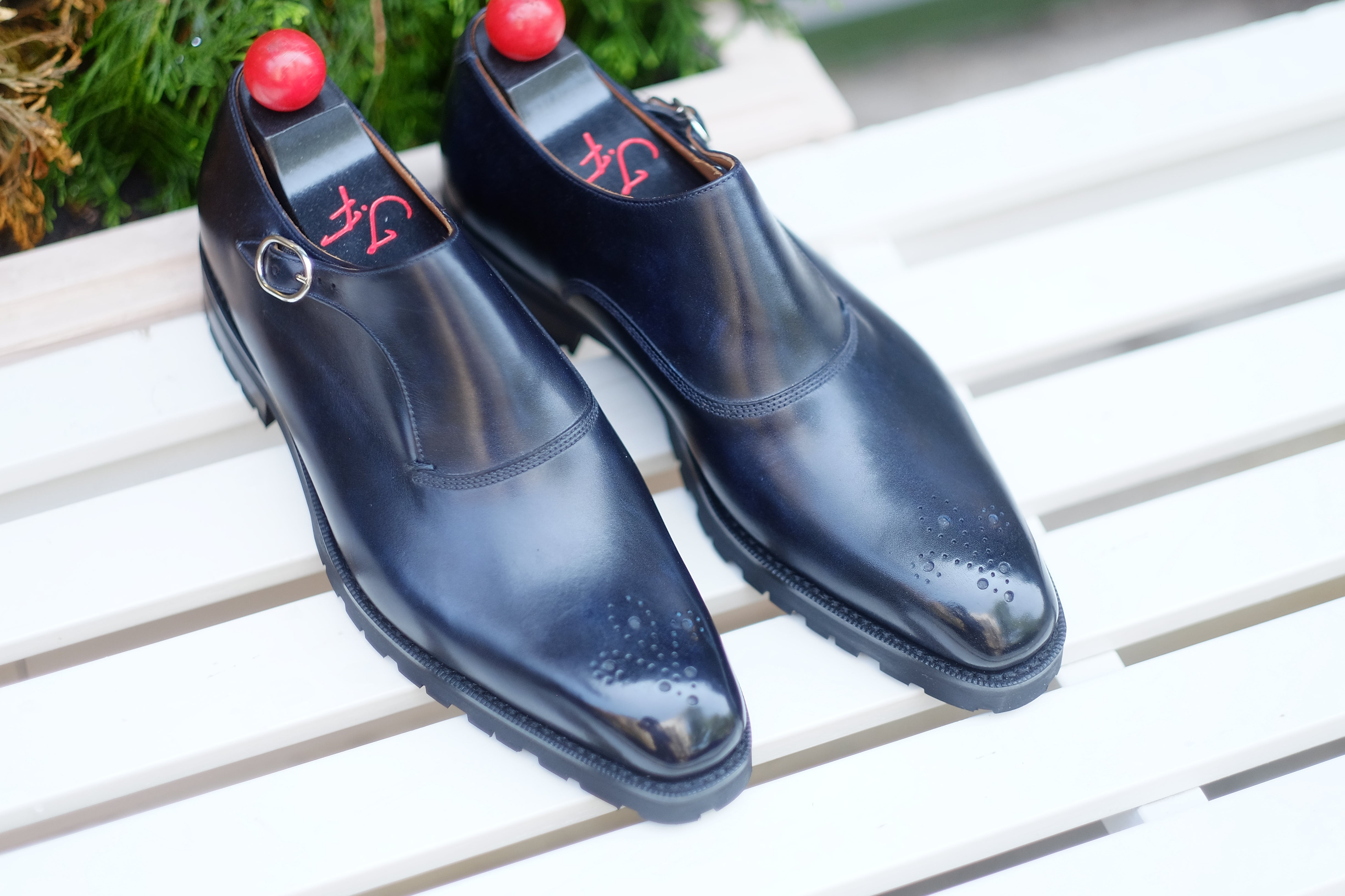 Martel - Navy Museum Calf: High-Quality Navy Museum Calf Leather Shoes for Distinguished Gentlemen.