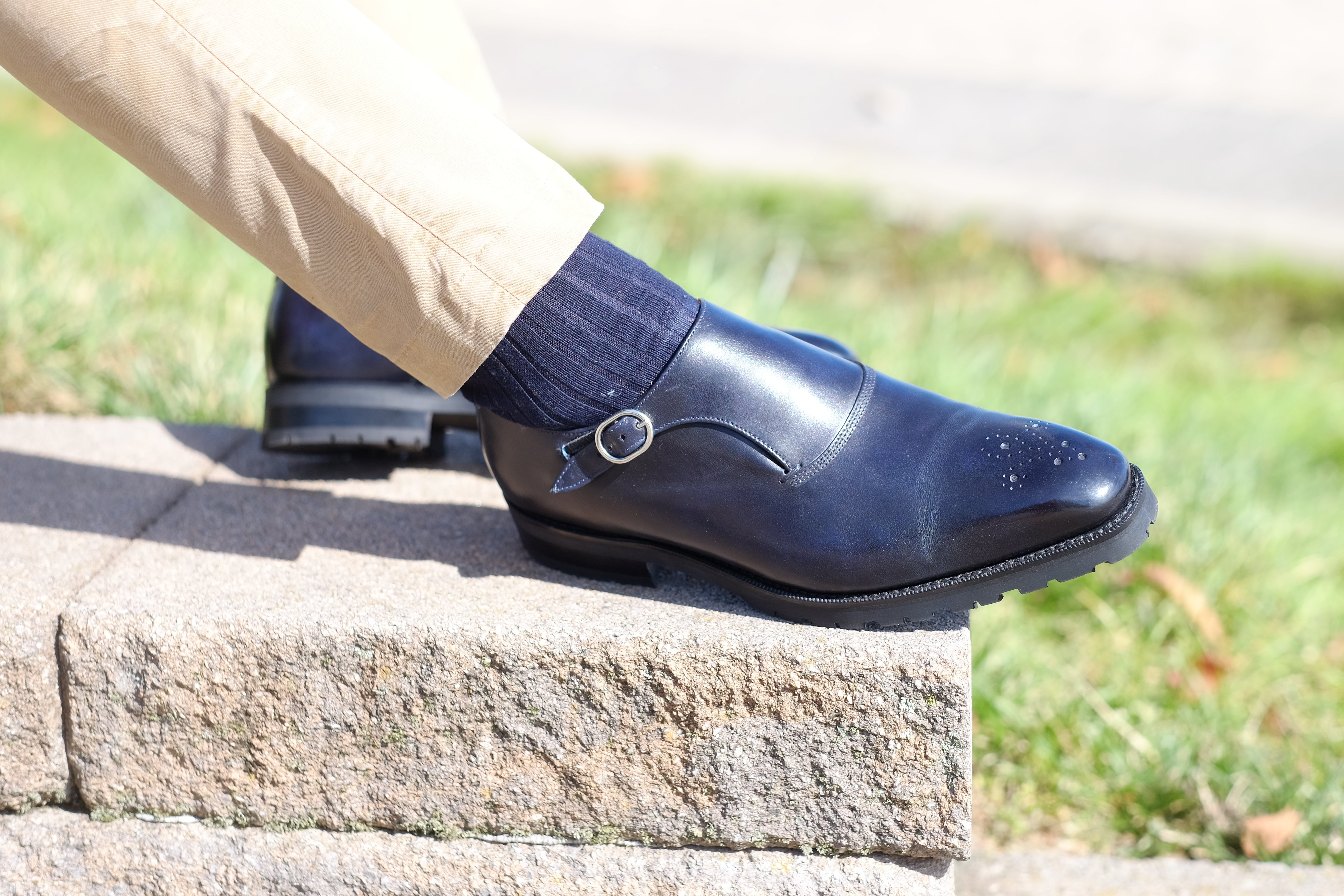 Martel - Navy Museum Calf: High-Quality Navy Museum Calf Leather Shoes for Distinguished Gentlemen.