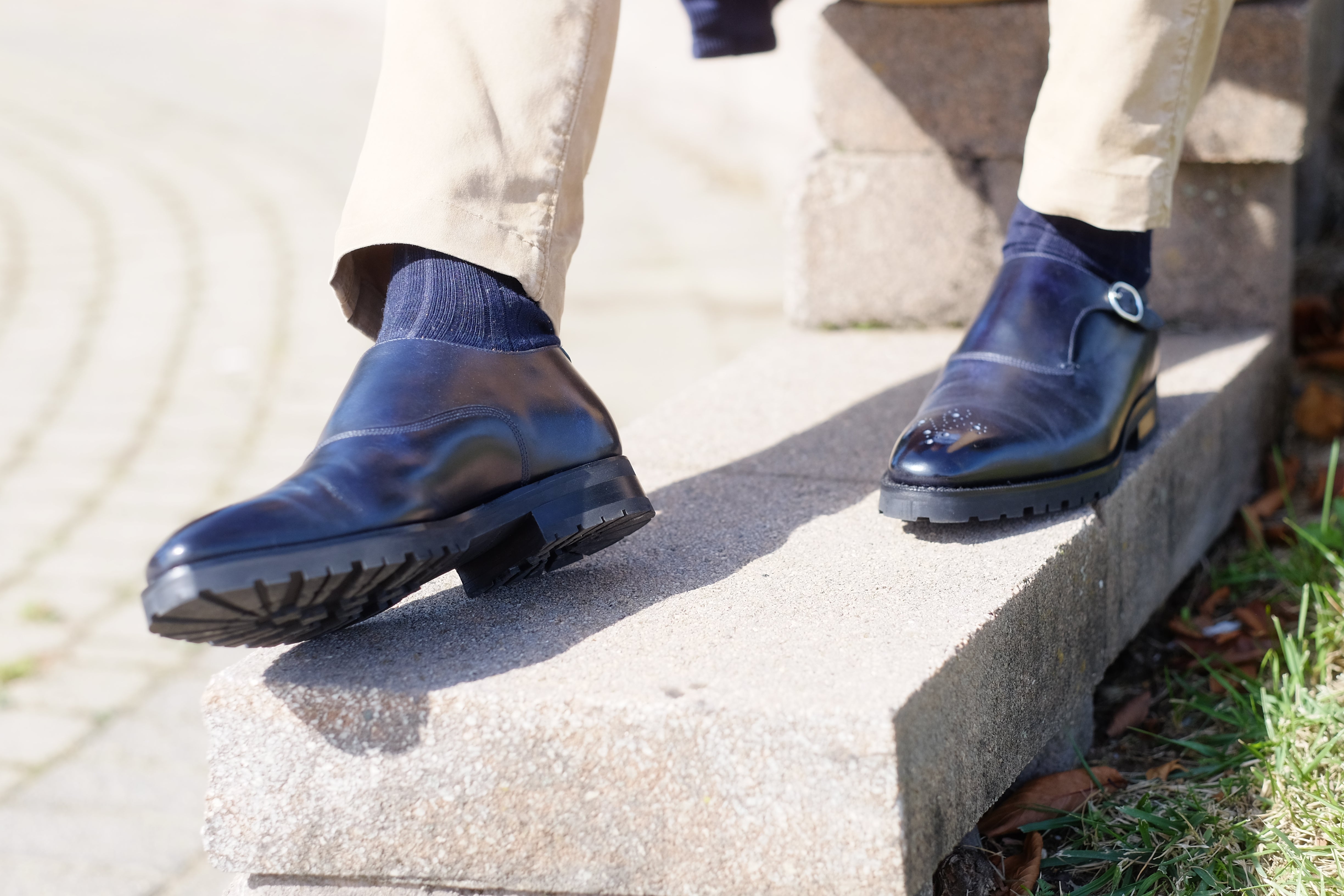 Martel - Navy Museum Calf: High-Quality Navy Museum Calf Leather Shoes for Distinguished Gentlemen.