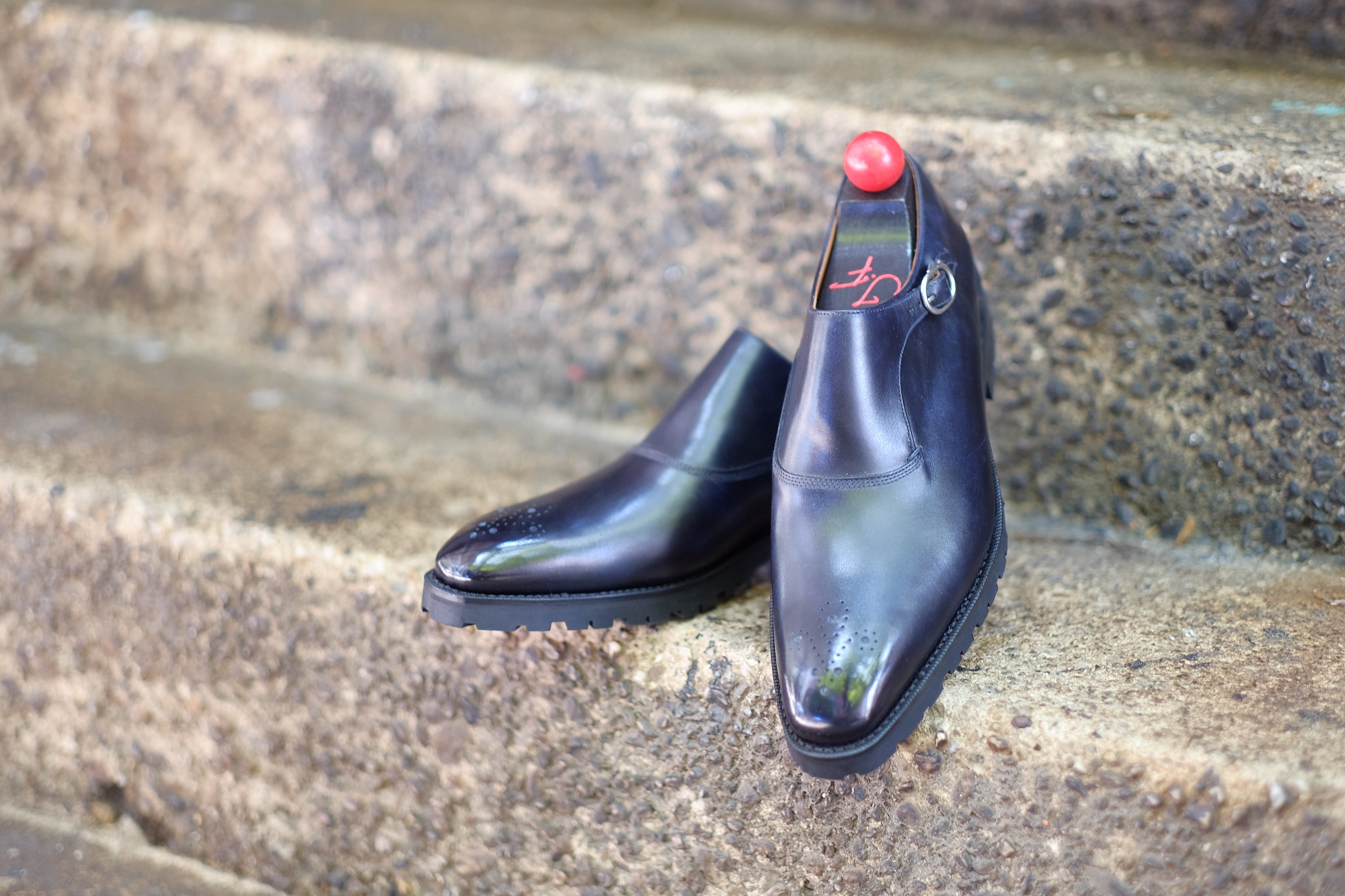 Martel - Navy Museum Calf: High-Quality Navy Museum Calf Leather Shoes for Distinguished Gentlemen.