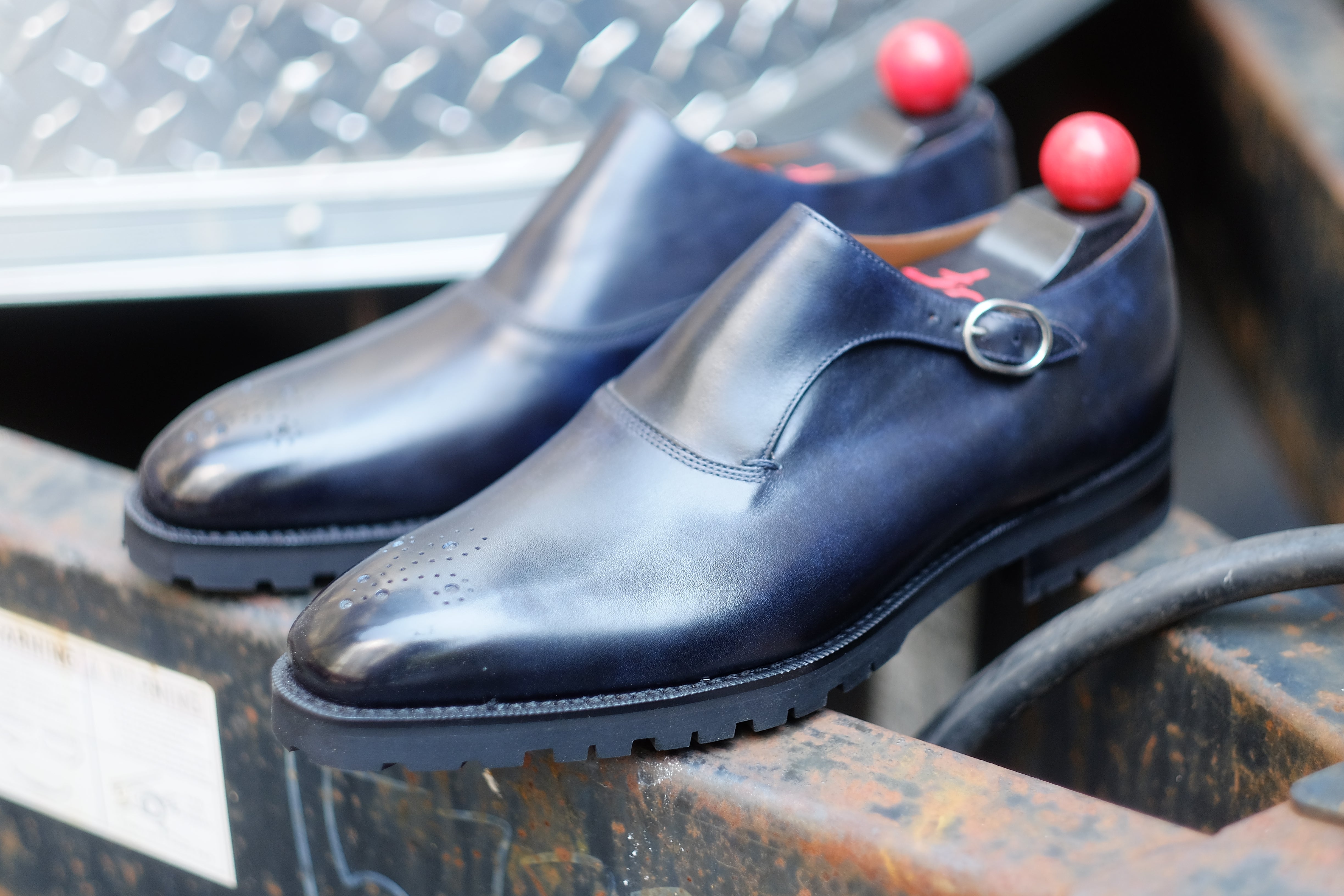 Martel - Navy Museum Calf: High-Quality Navy Museum Calf Leather Shoes for Distinguished Gentlemen.