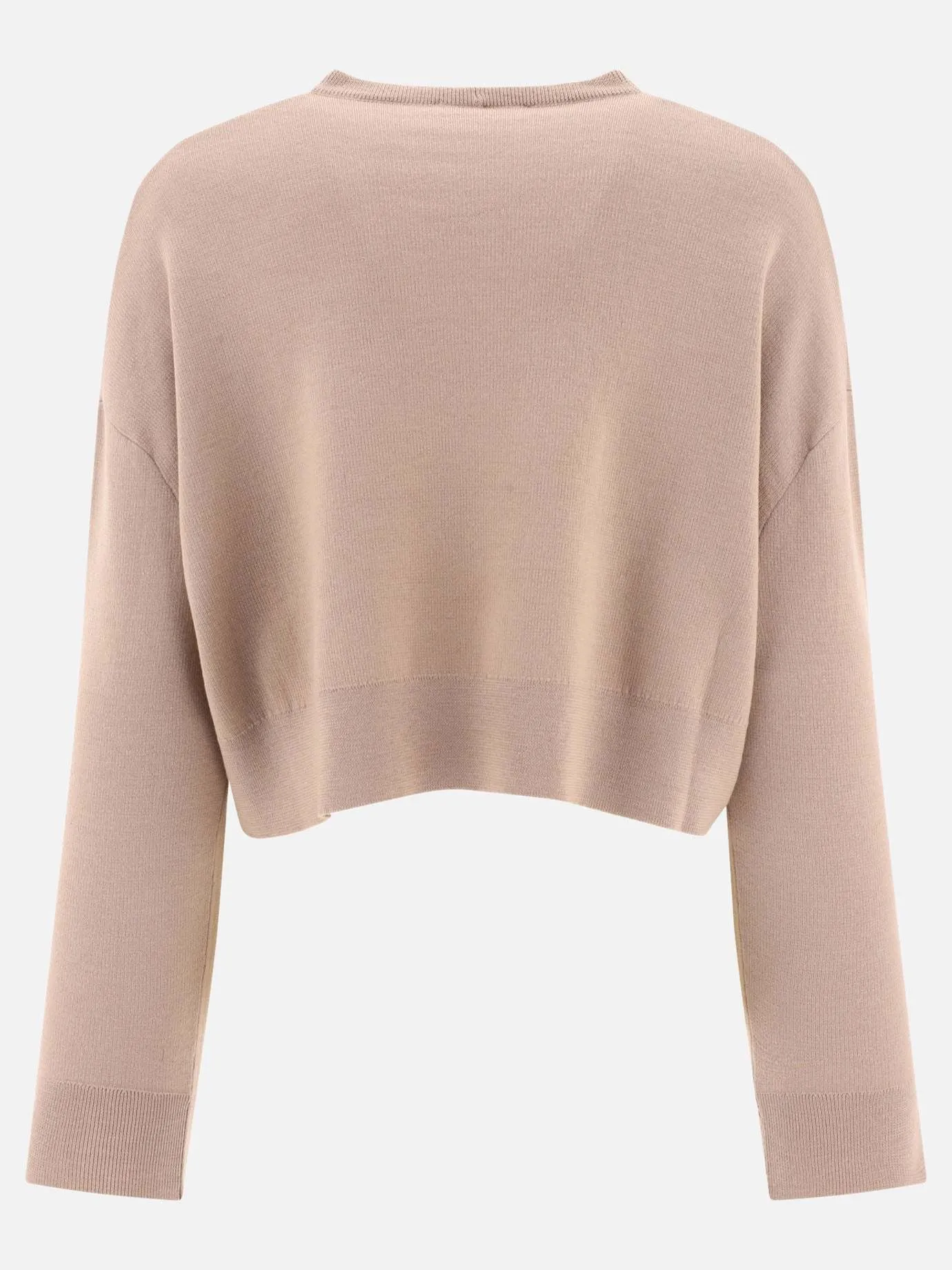 MaxMara Crew Neck Wool Sweater Casual Elegant Long Sleeves