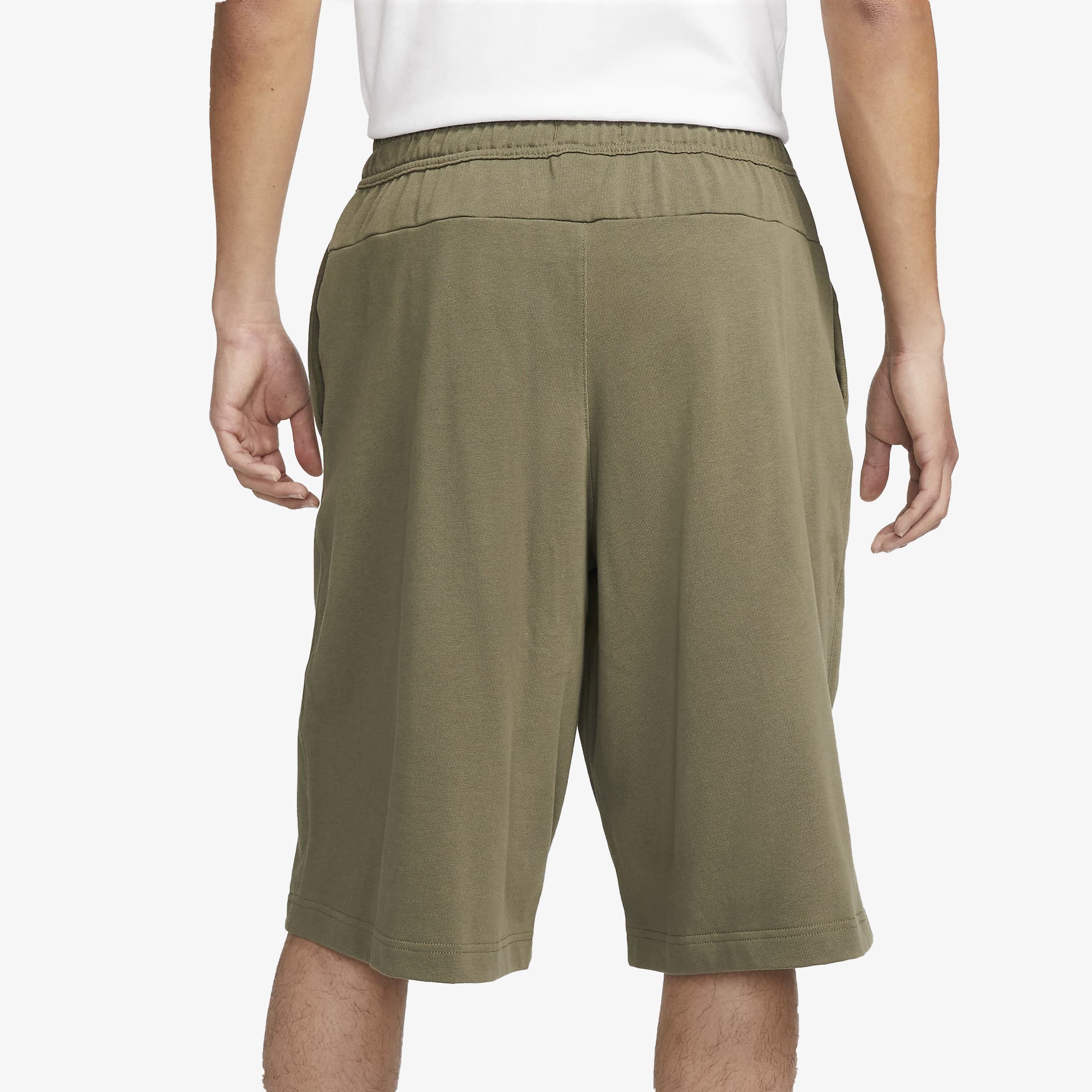 Medium Olive/Phantom Air Oversized Fleece Shorts - Must-Have for Athletes!