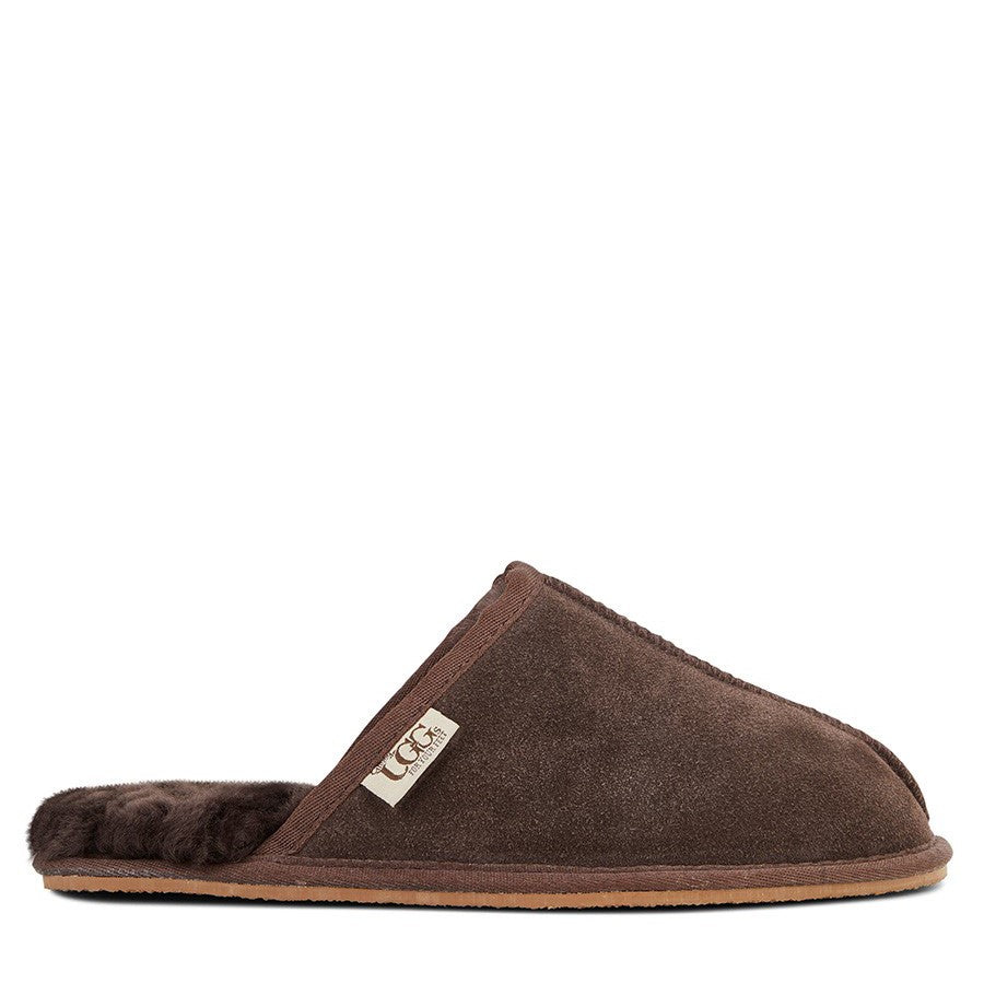 Mens Ugg Buck Slippers Chocolate - Shop Now