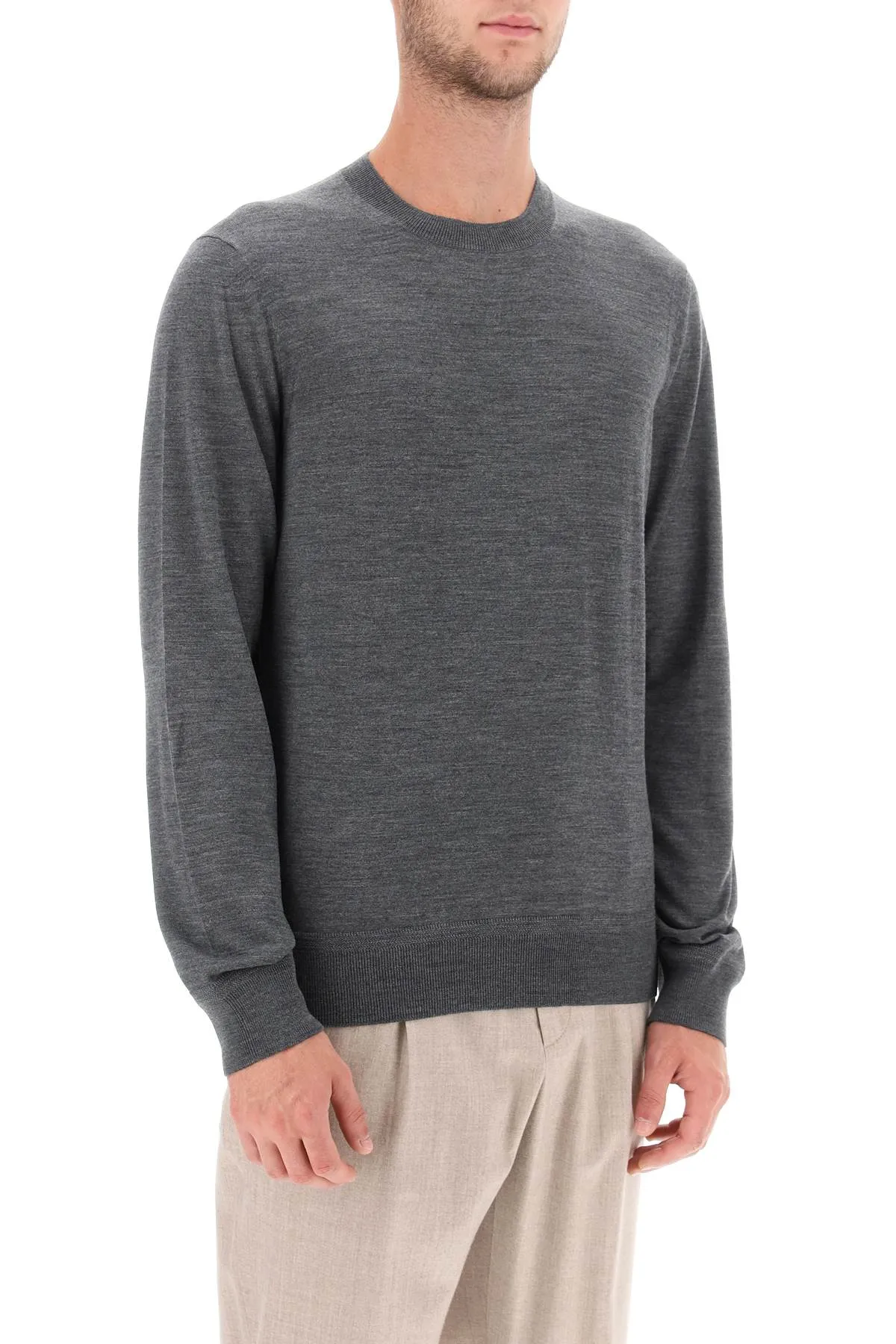 Round Neck Merino Wool Sweater