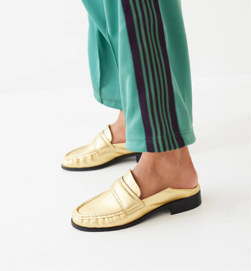 Miro Gold Leather Loafer