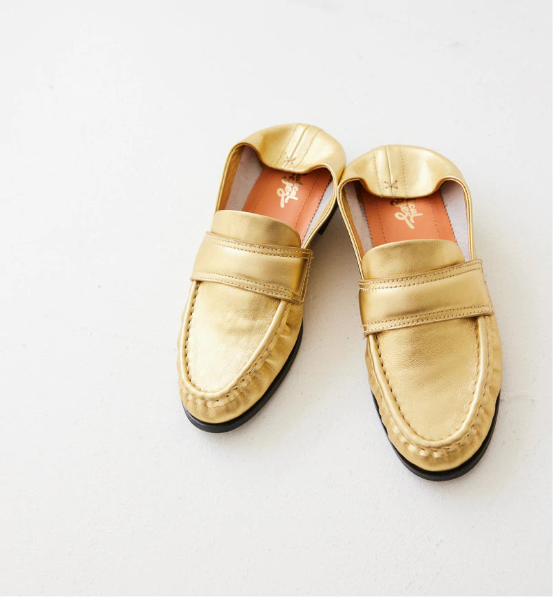 Miro Gold Leather Loafer