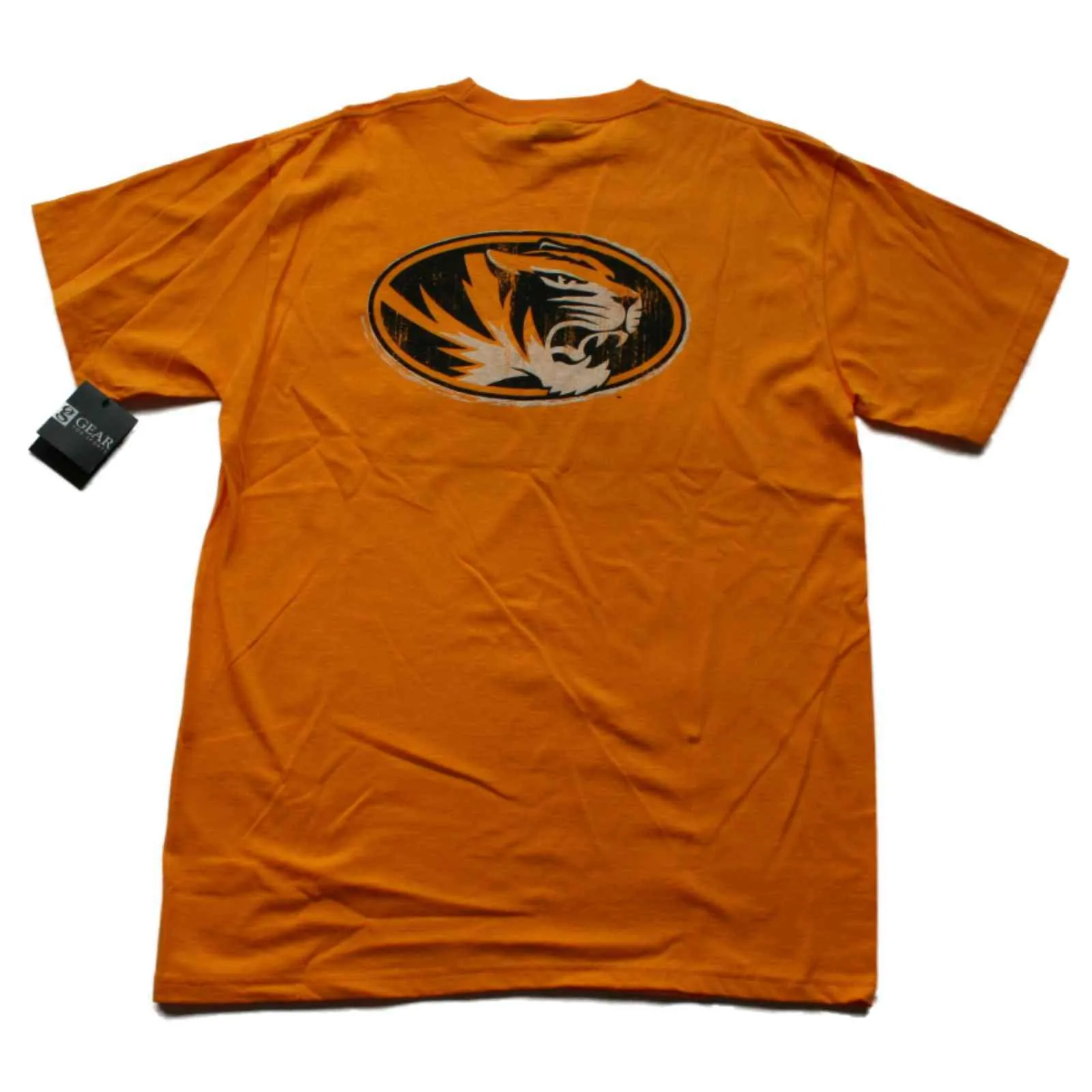 Missouri Tigers Gear for Sports Gold Dual Logo 1839 Soft Cotton T-Shirt (Large)