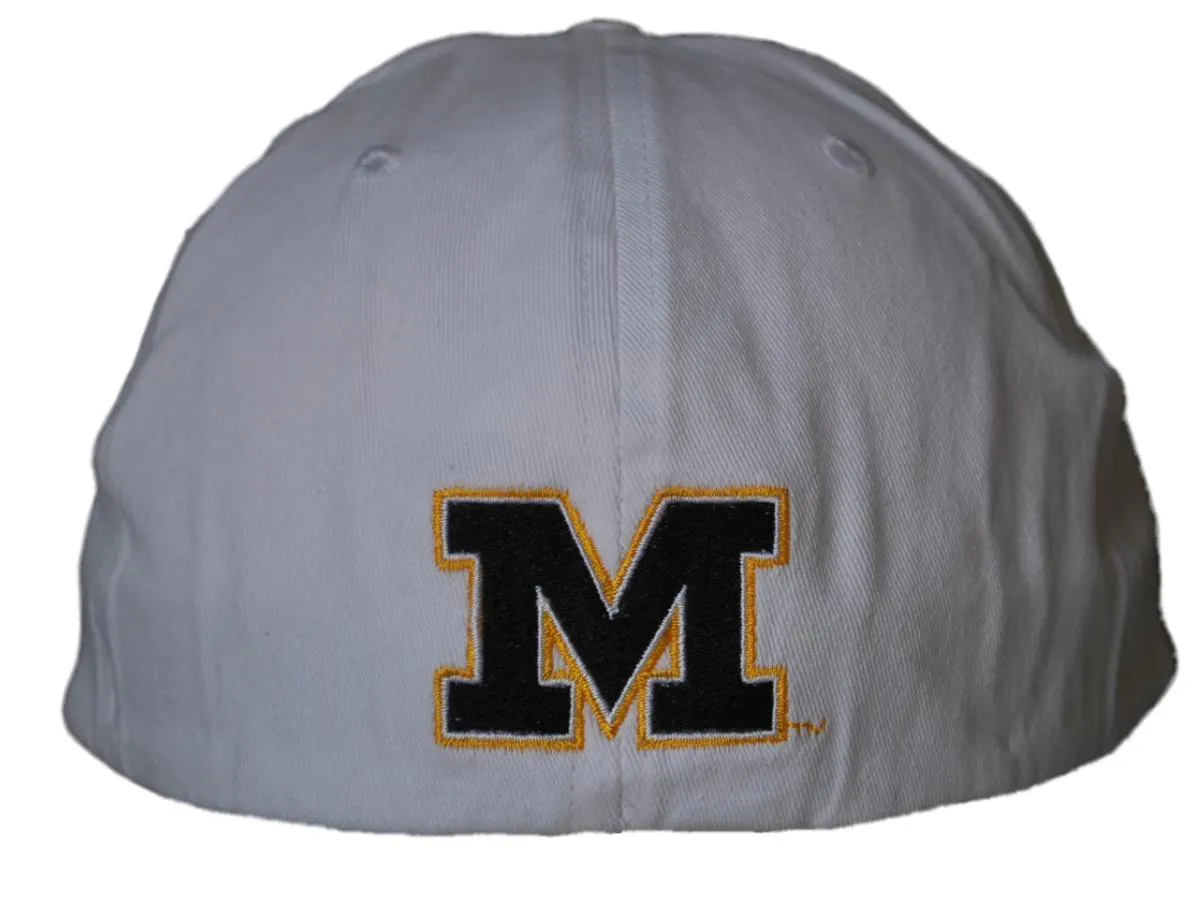 Missouri Tigers Gear for Sports White Curved Flexfit Slouch Hat Cap