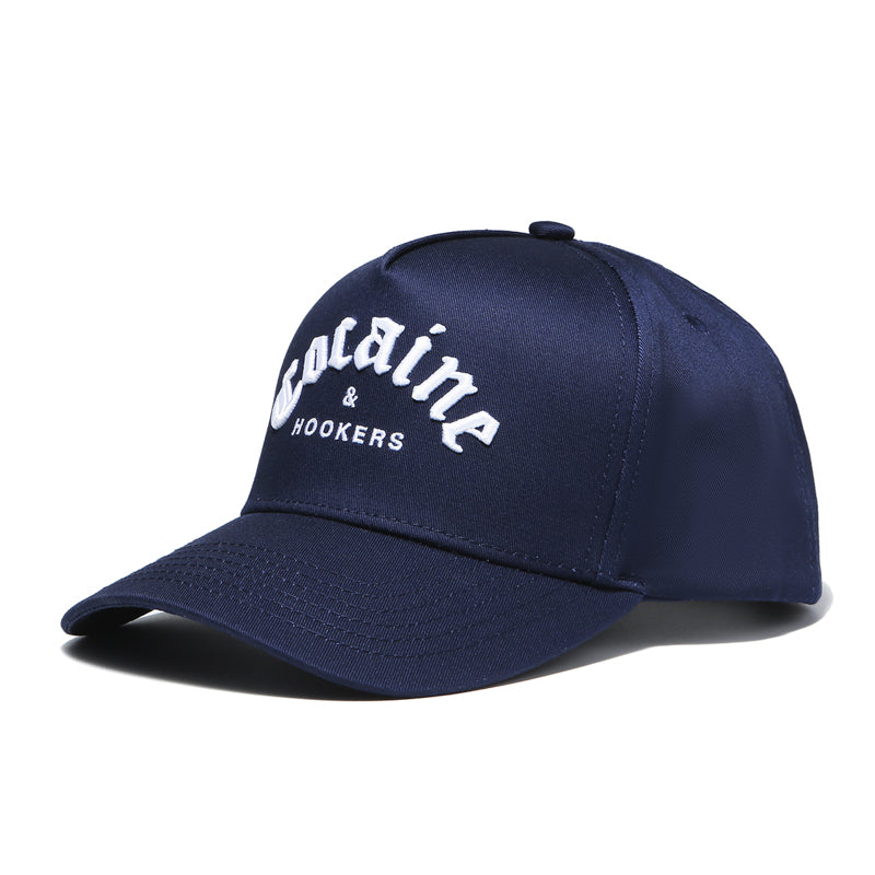 Navy Blue SnapBack Golf Hat with Curved Brim