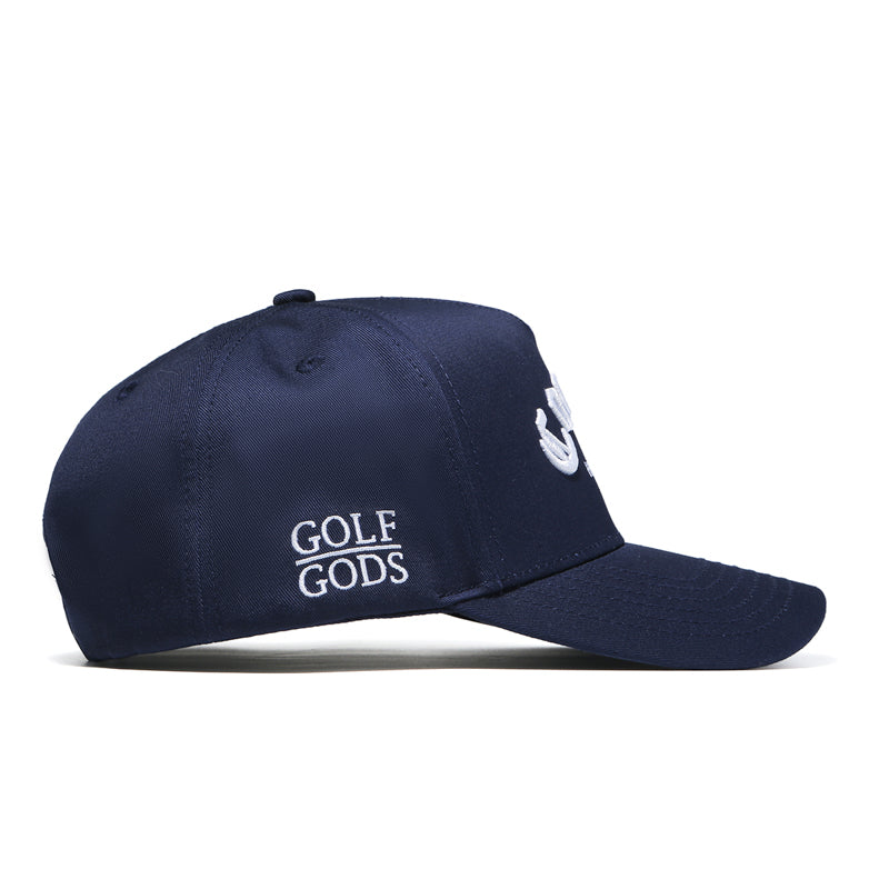 Navy Blue SnapBack Golf Hat with Curved Brim