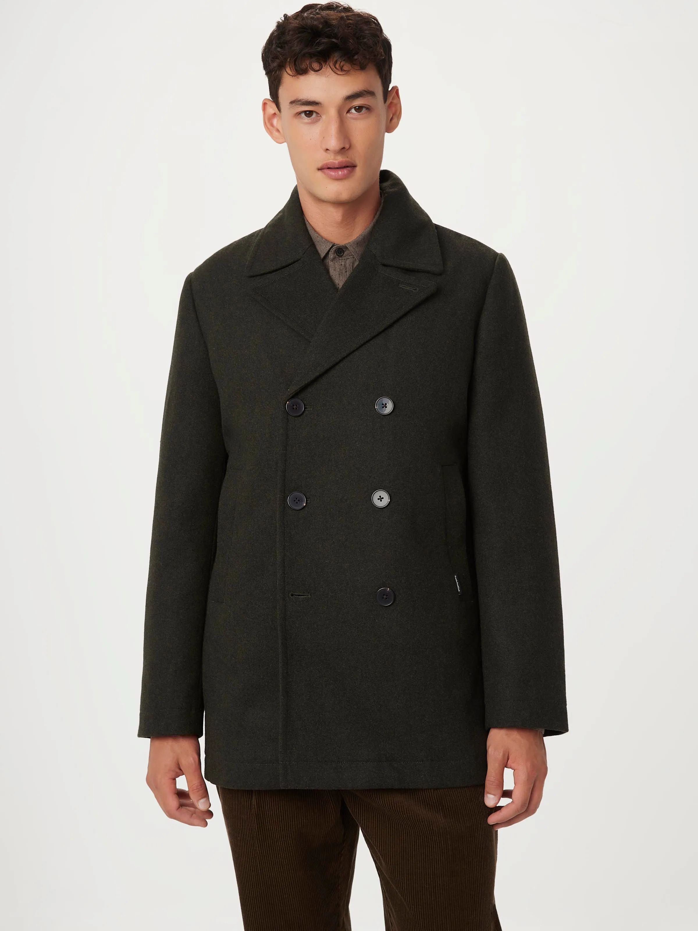 Nelson Recycled Wool Peacoat Rosin