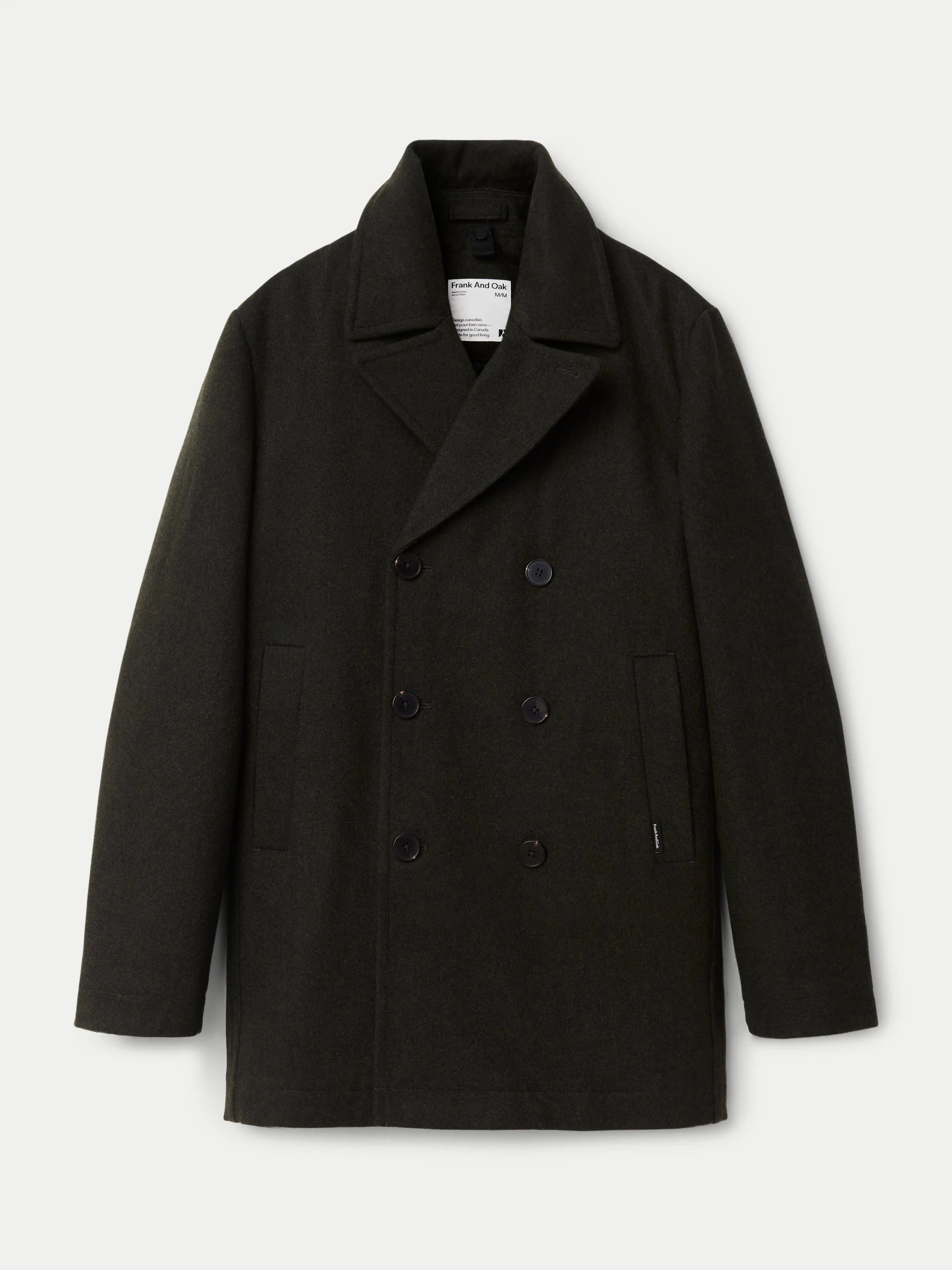 Nelson Recycled Wool Peacoat Rosin