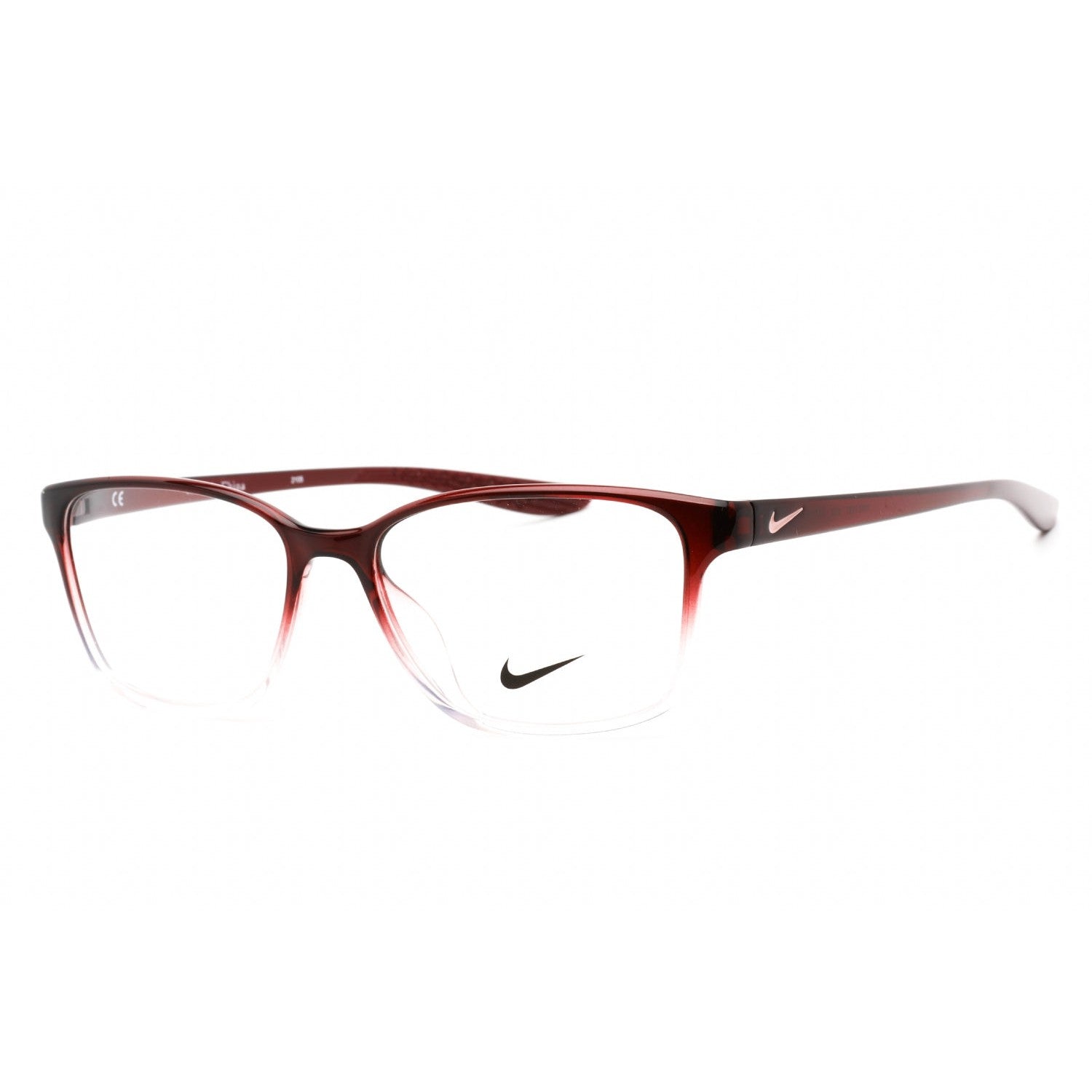 Nike 7027 Eyeglasses in Dark Beetroot Fade/Clear with Demo Lens