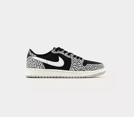 Nike Air Jordan 1 Low Trainers Black Muslin Tech Grey White