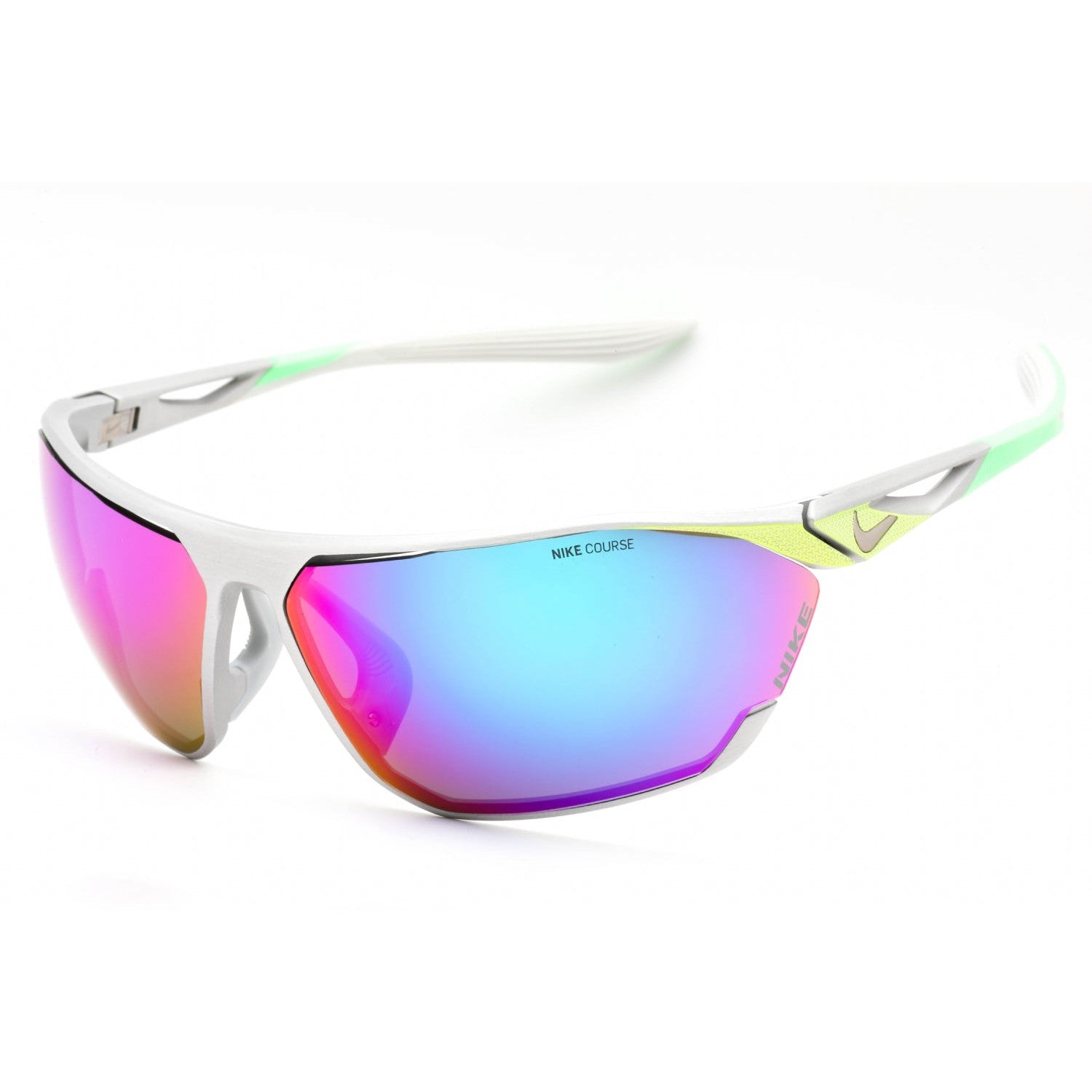 Nike DC3407 Sunglasses - Brushed Silver / Turquoise Mirror