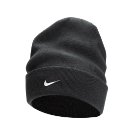 Nike Peak Cuff Beanie with Metal Swoosh - Charcoal Heather