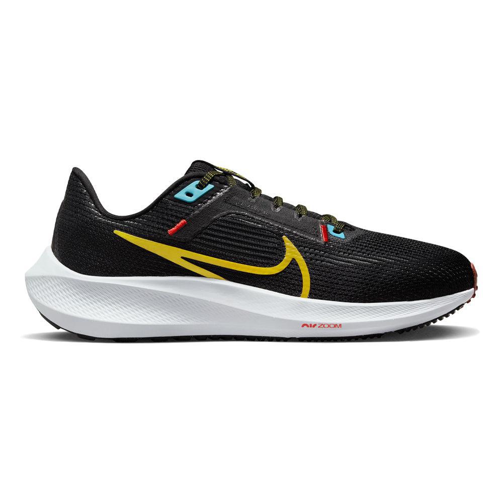 Nike Pegasus 40 Women's Running Shoes, Black/Speed Yellow-Dk Smoke Grey, Size 9 B Medium