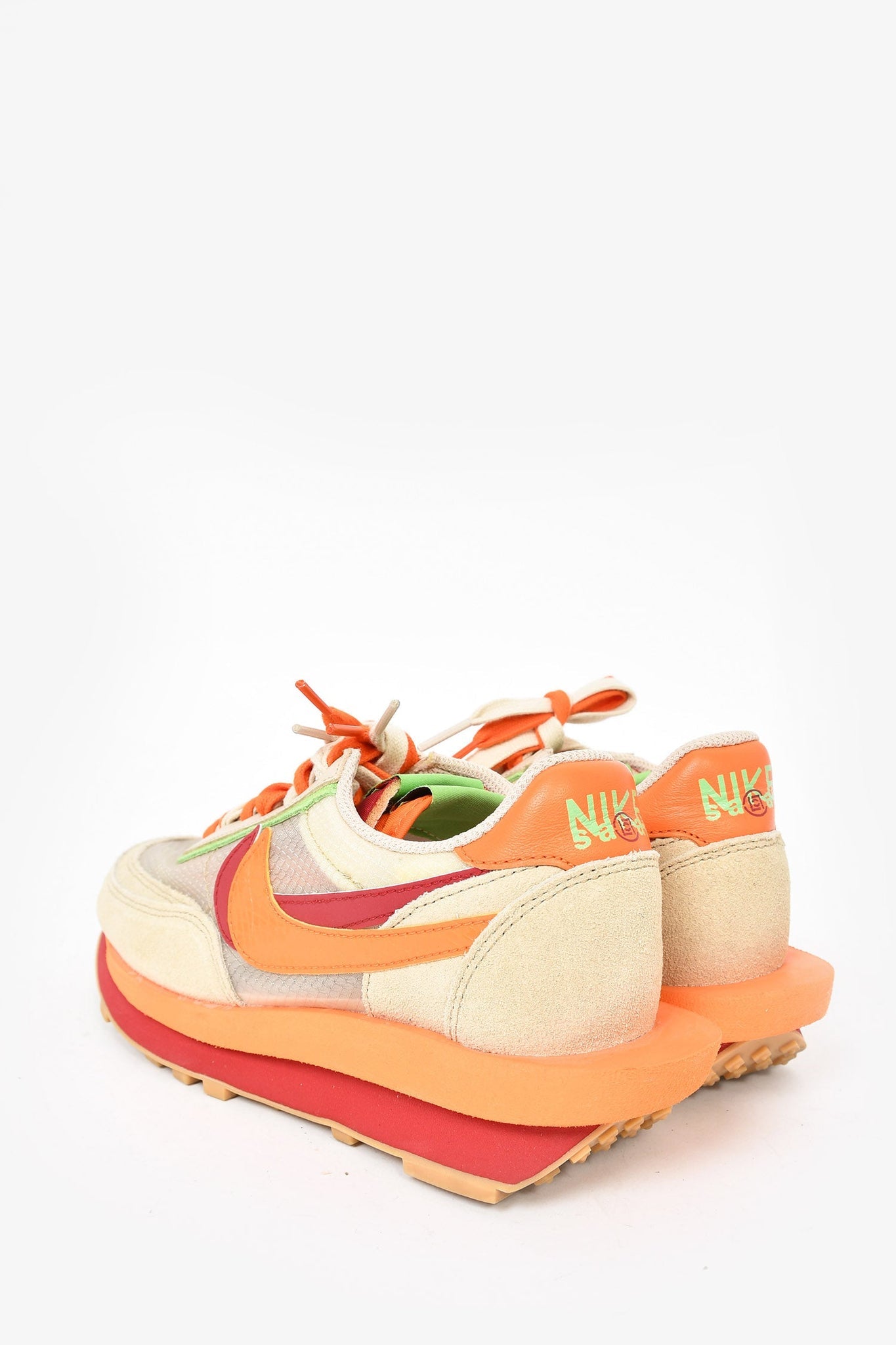 Nike Sacai Orange Beige Blazer Sneakers size 5.5 for sale.