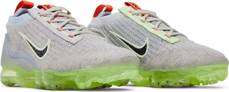 Nike Women's Air VaporMax 2021 Flyknit Light Bone Lime Ice sneakers