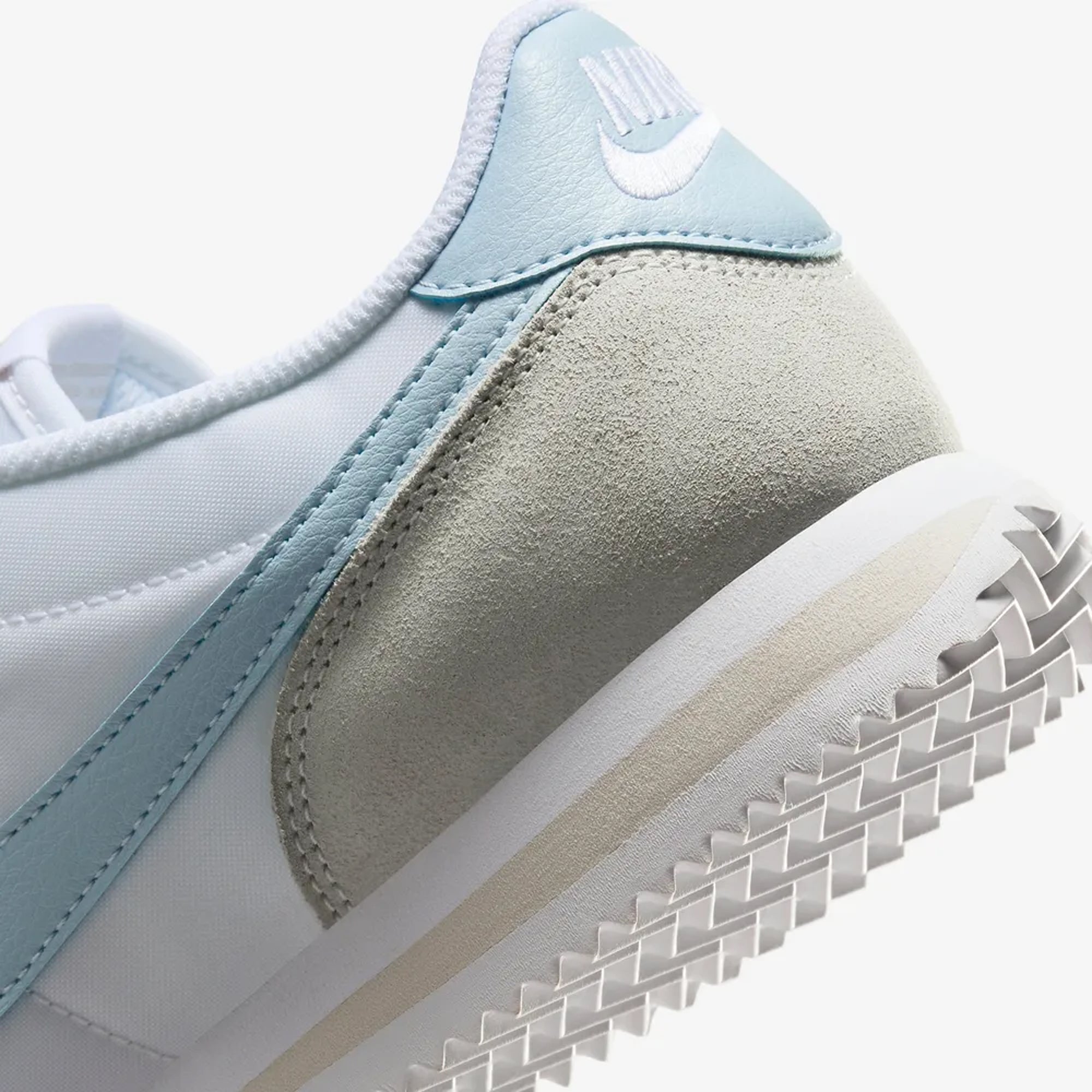 Nike Women's Cortez White/Light Armory Blue-Light Orewood Brown