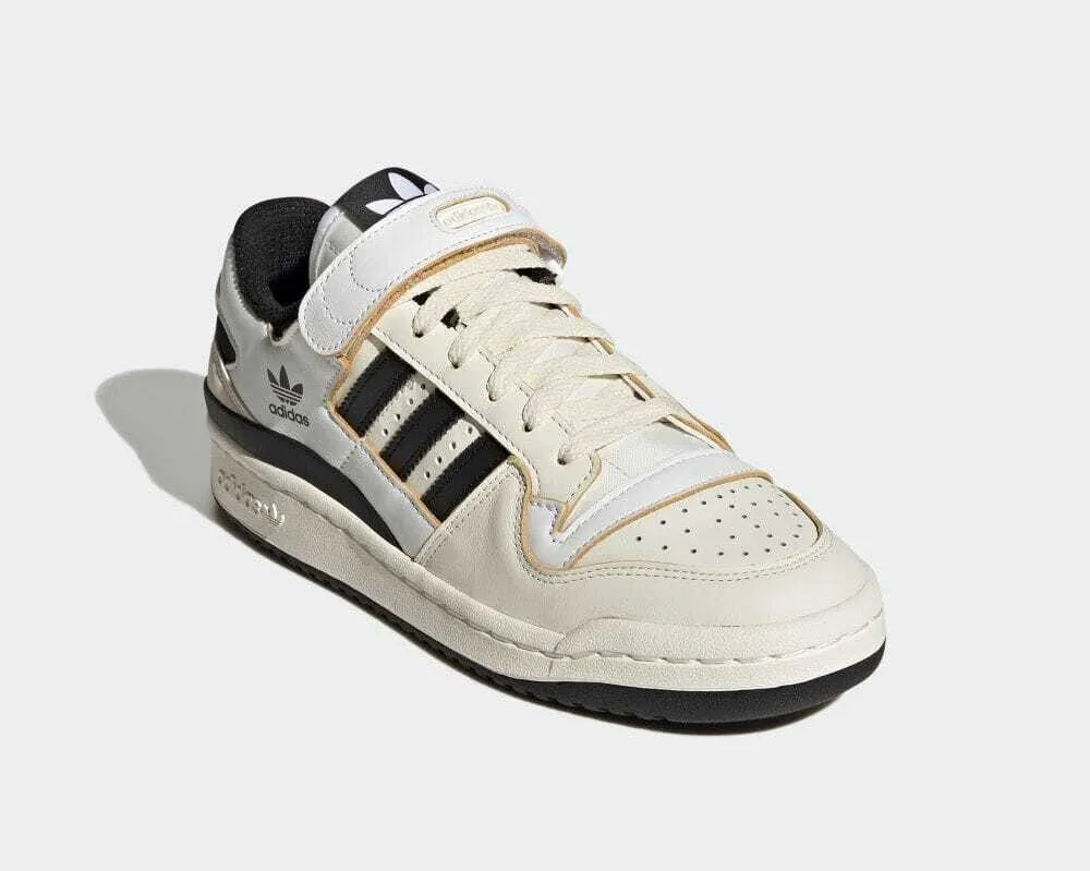 Off White Adidas Originals Forum Low Footwear Black White HR2007