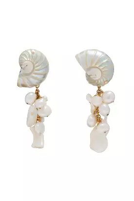 Pearl Drop Earrings with Chandelier Design