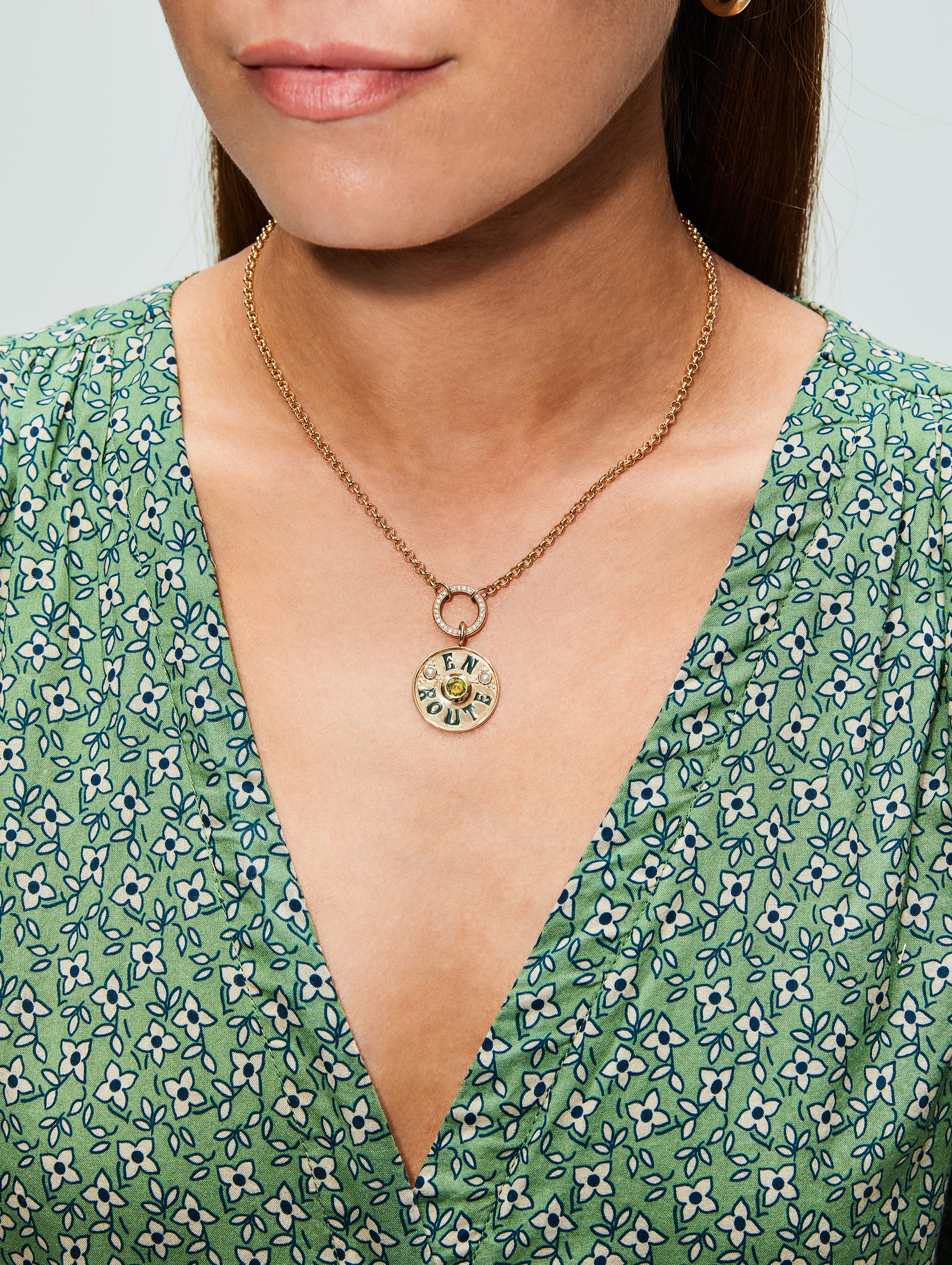 Peridot Coin Necklace - Large Size - Buy Online - Fast Shipping