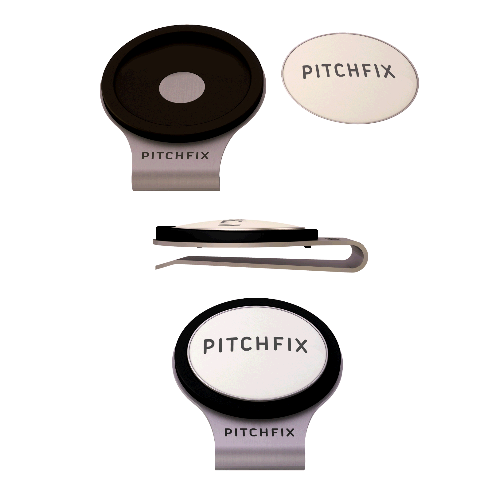 Pitchfix Hat Clip 2.0 - Black Hat Clip for Golfers