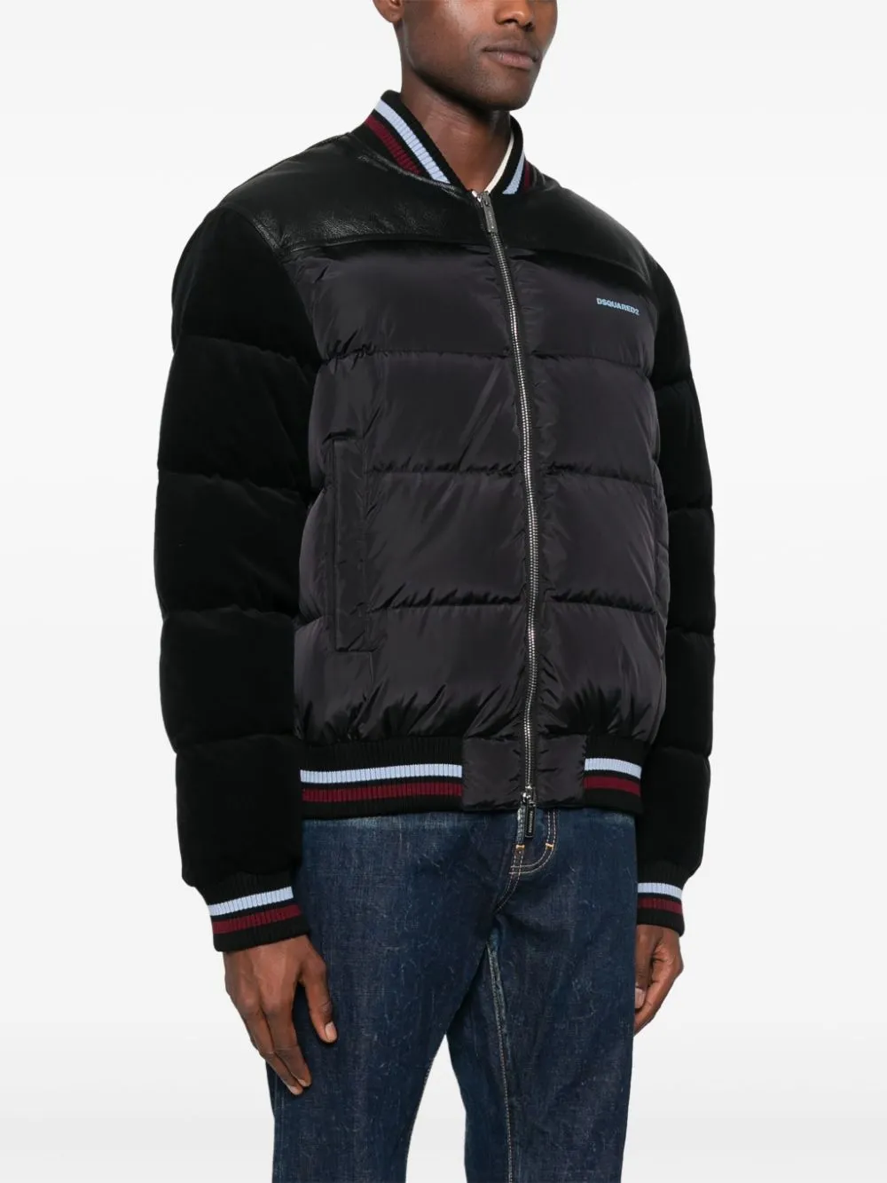 Dsquared2 mixed puffer jacket