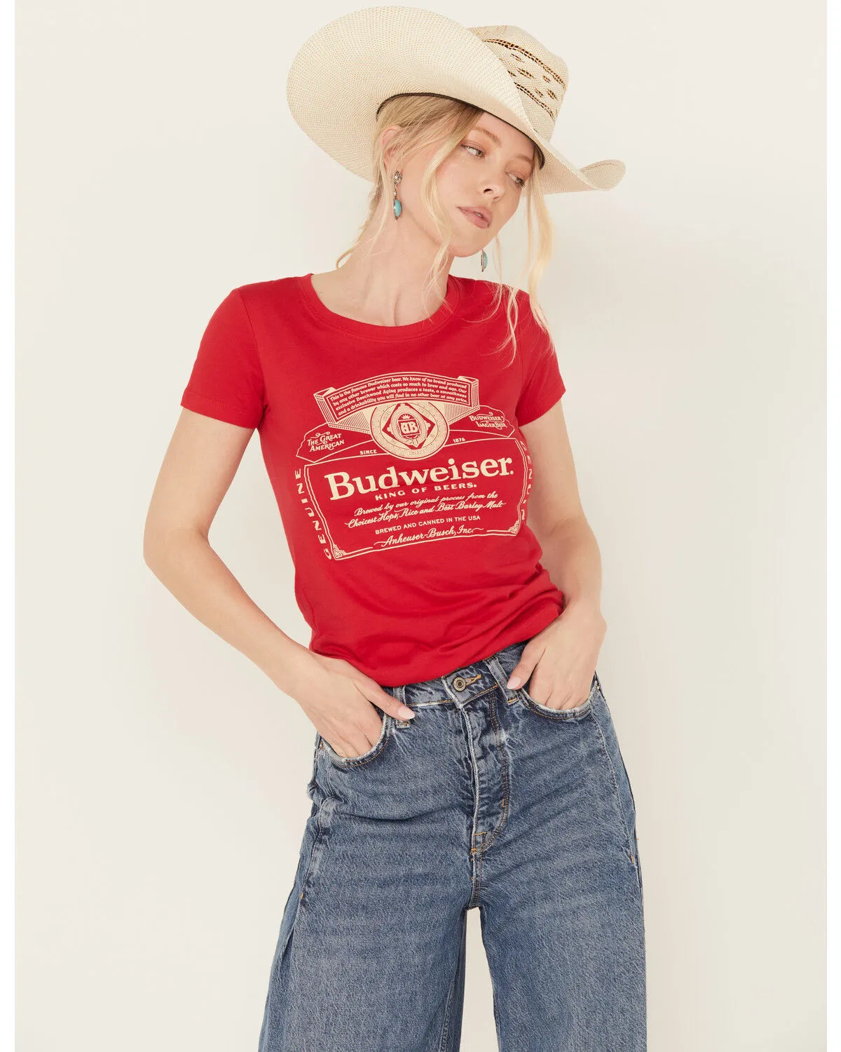 Brew City Beer Gear Women's Budweiser Graphic Tee