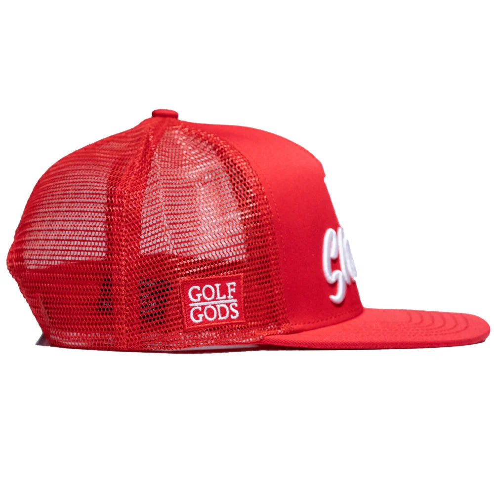 Red Golf Hat