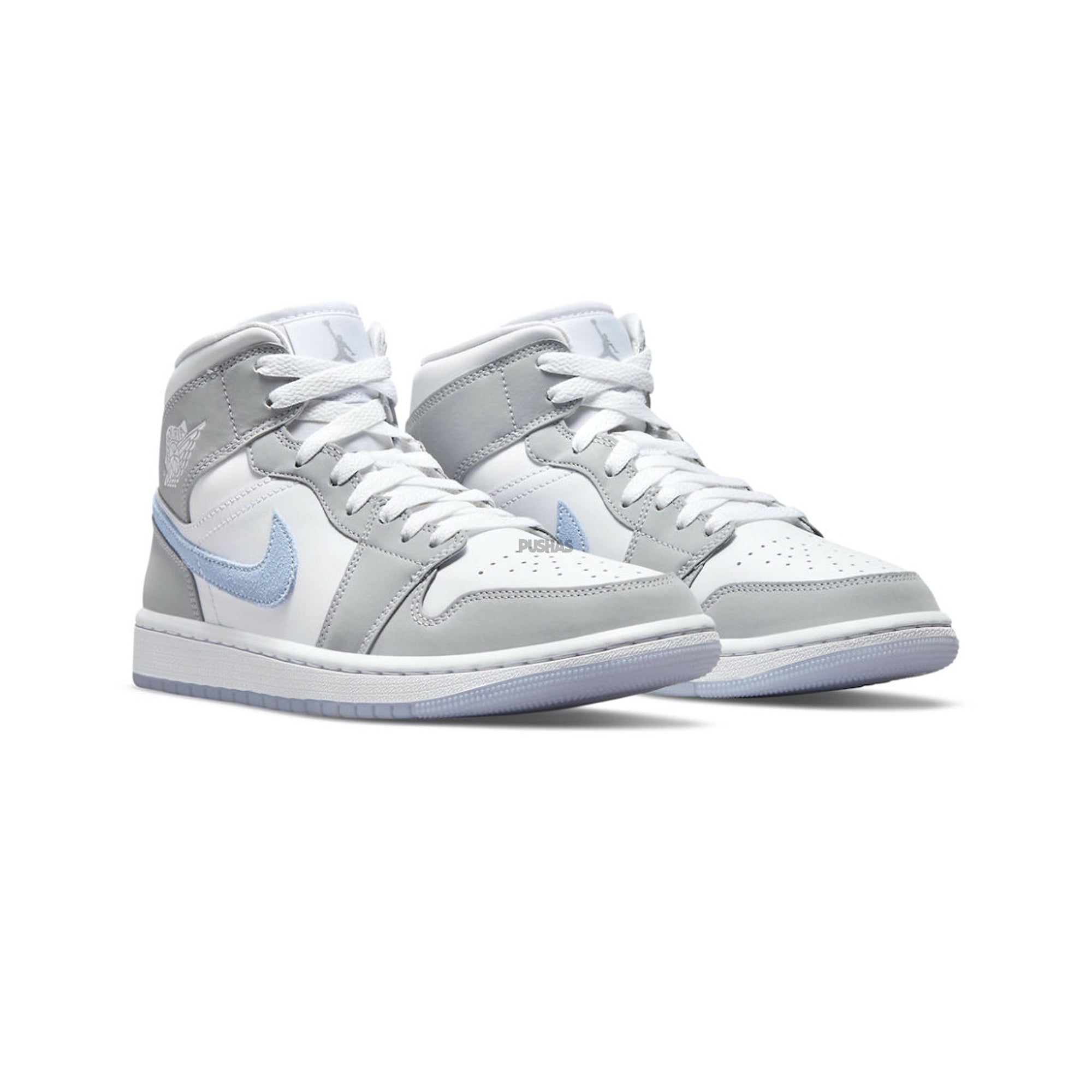 [Refurbished] Air Jordan 1 Mid Women's Shoes 'Grey Blue Wolf Grey' 2021