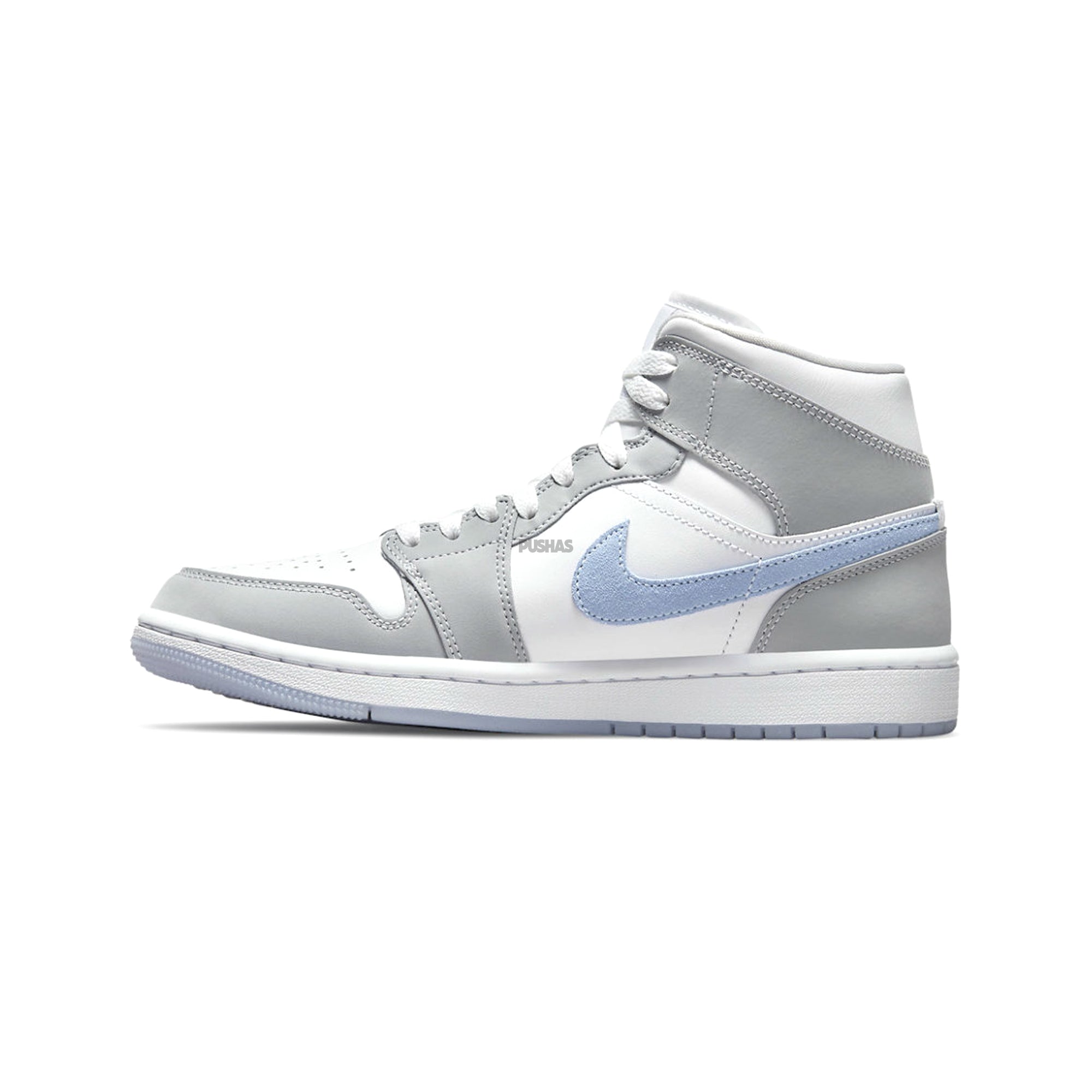 [Refurbished] Air Jordan 1 Mid Women's Shoes 'Grey Blue Wolf Grey' 2021