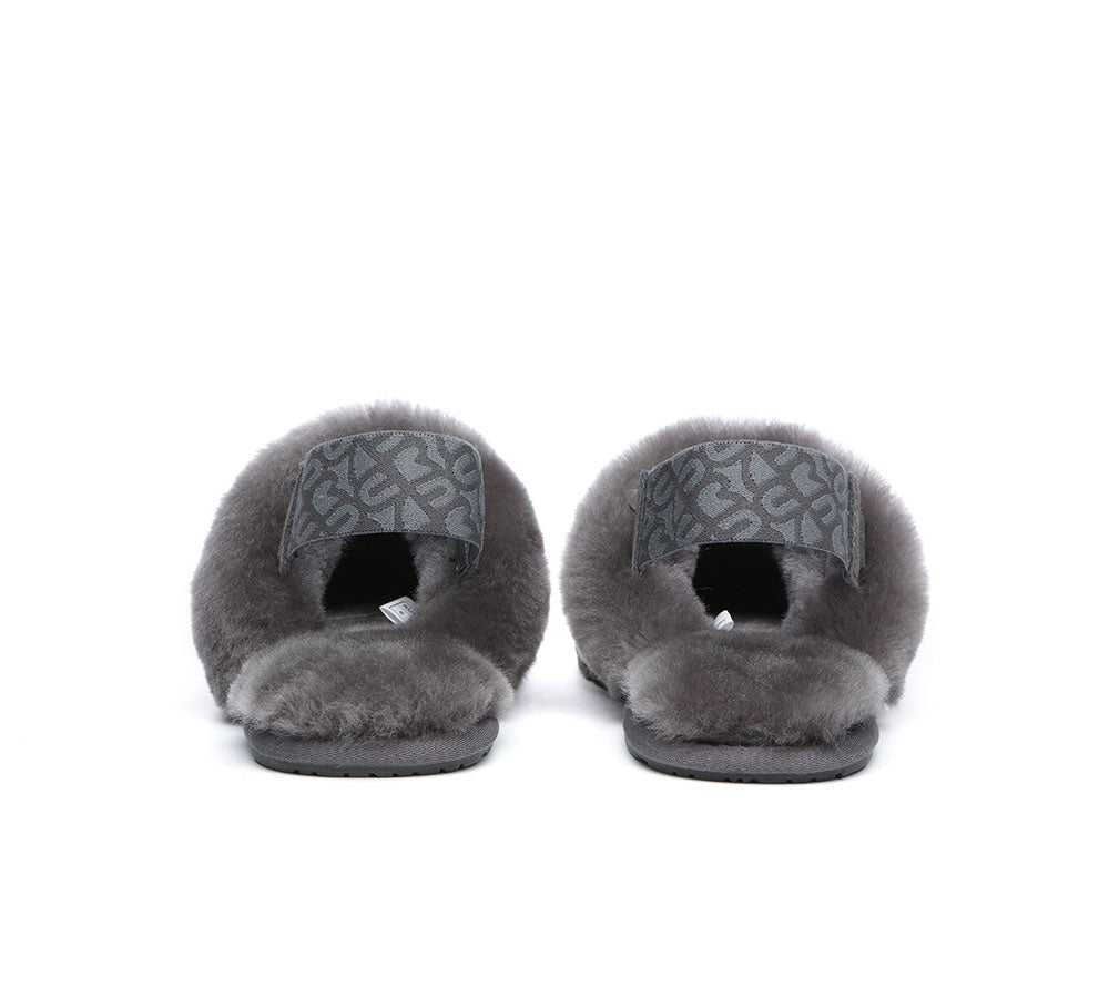 Removable Strap Slingback Sheepskin Slippers by EVERAU Lonsdale