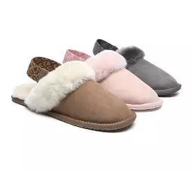 Removable Strap Slingback Sheepskin Slippers by EVERAU Lonsdale