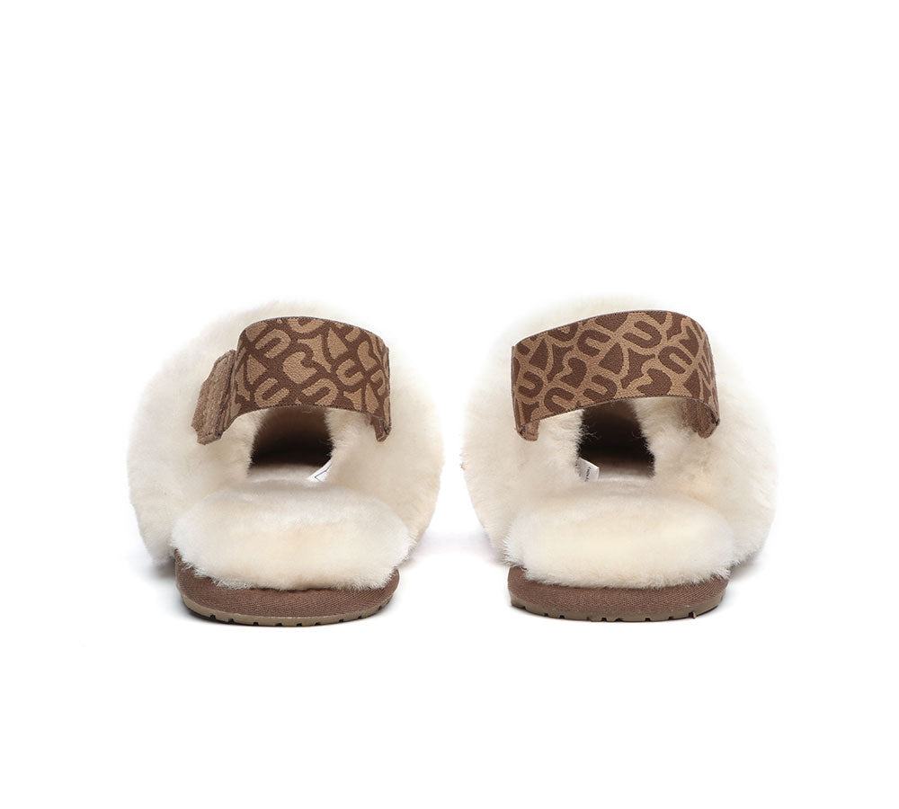 Removable Strap Slingback Sheepskin Slippers by EVERAU Lonsdale