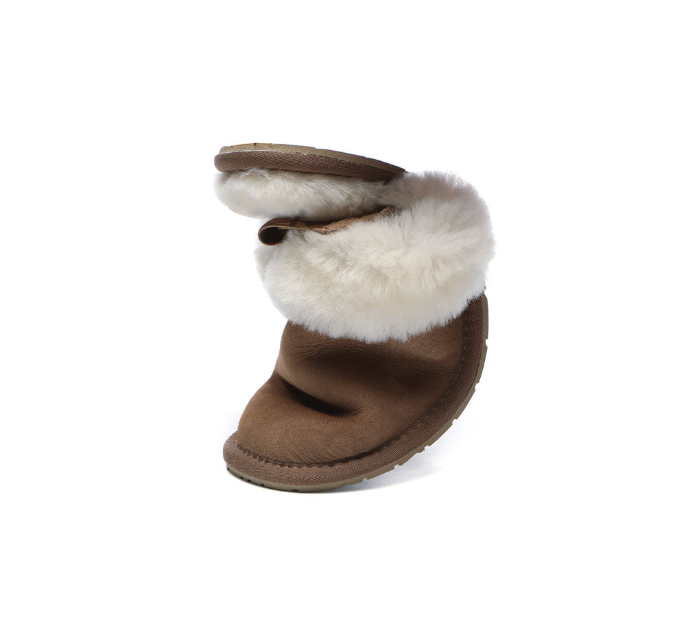 Removable Strap Slingback Sheepskin Slippers by EVERAU Lonsdale