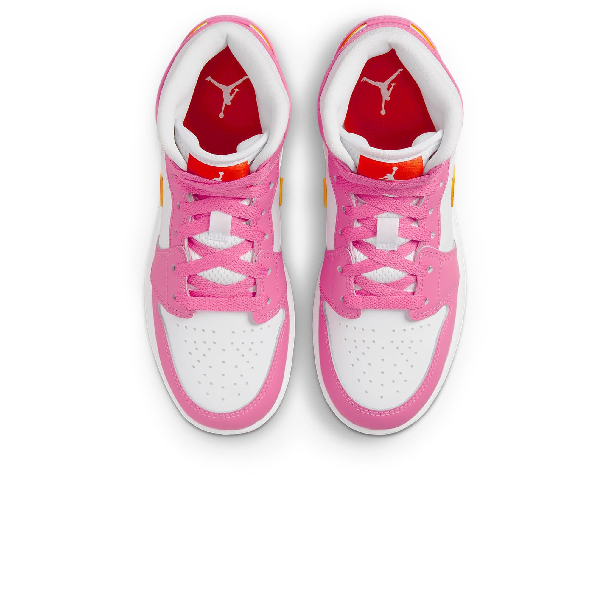 Result: Air Jordan 1 Mid Pinksickle Safety Orange Girls' Sneaker